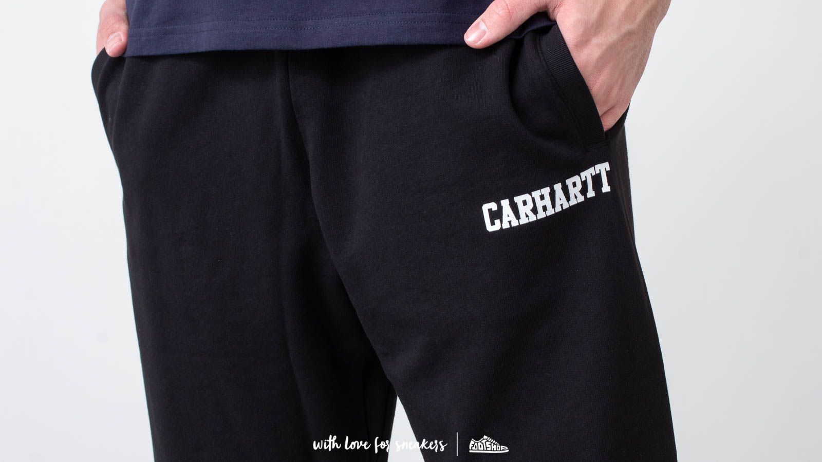 Jogger Pants Carhartt WIP College Sweat Pant Black White Footshop