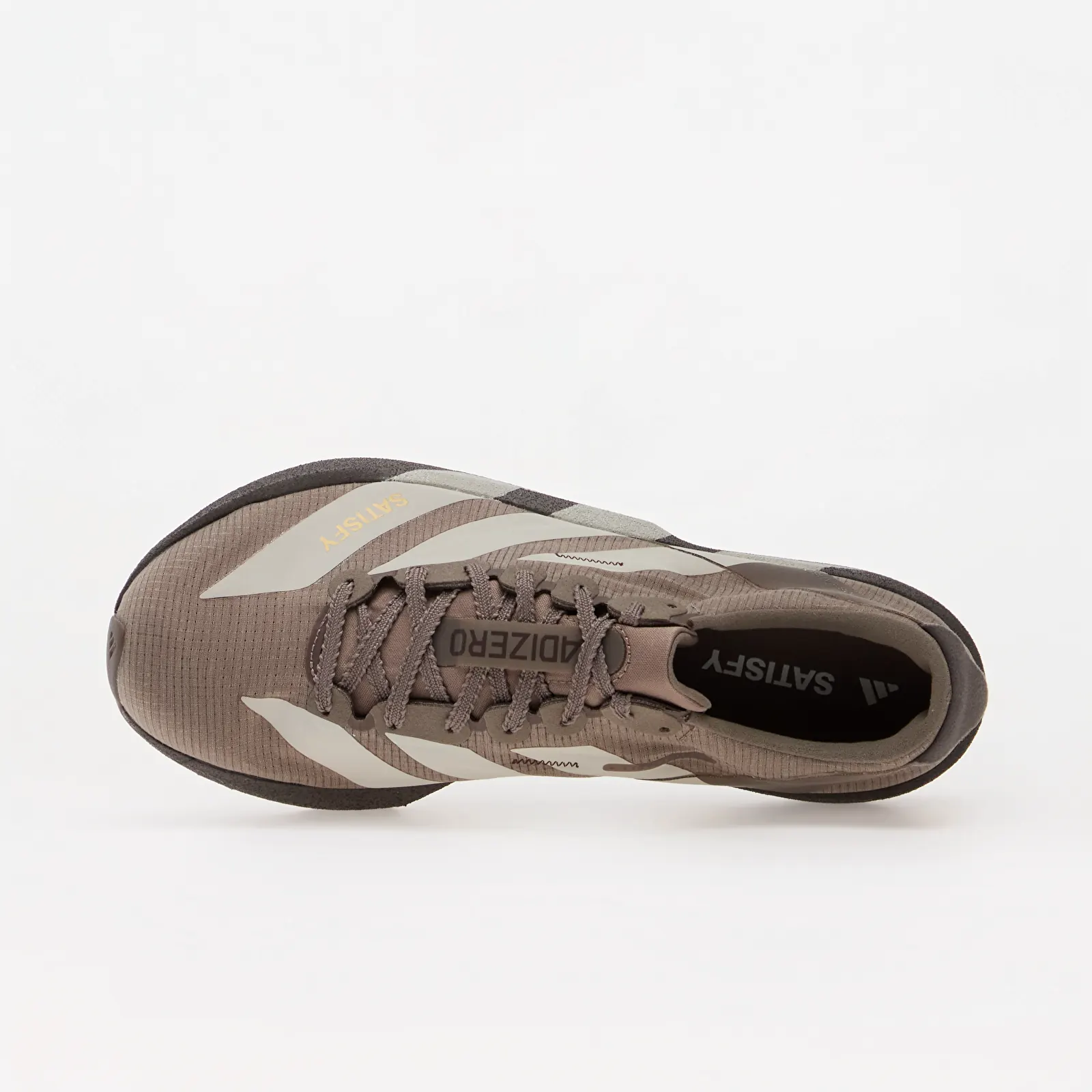 Joggesko for kvinner adidas x Satisfy Adizero Adios W Tech Earth/ Pearl Met./ Charcoal