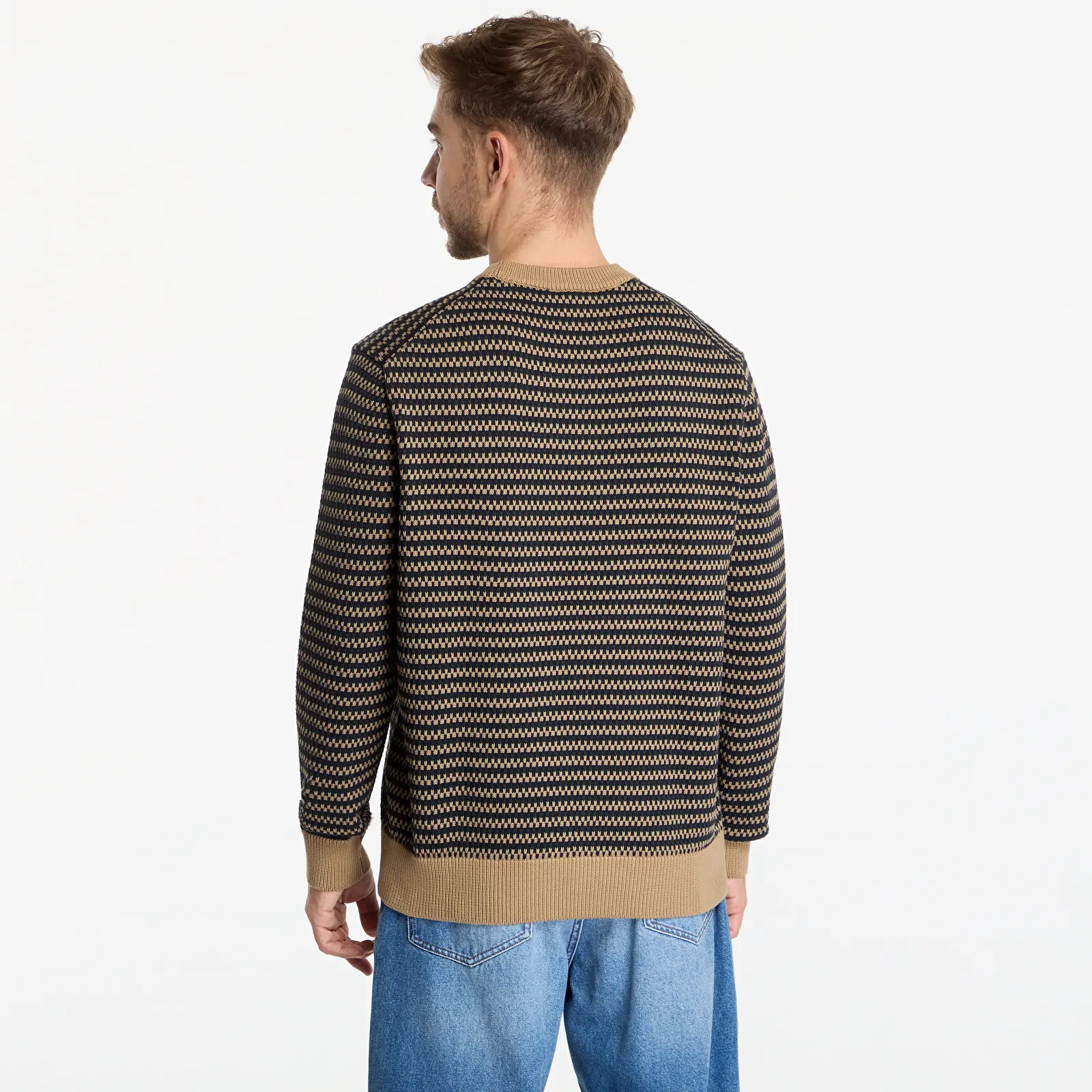 Pullover für Männer Lacoste Crewnecks Sweaters Cookie/Sinople-Dark Navy Blue