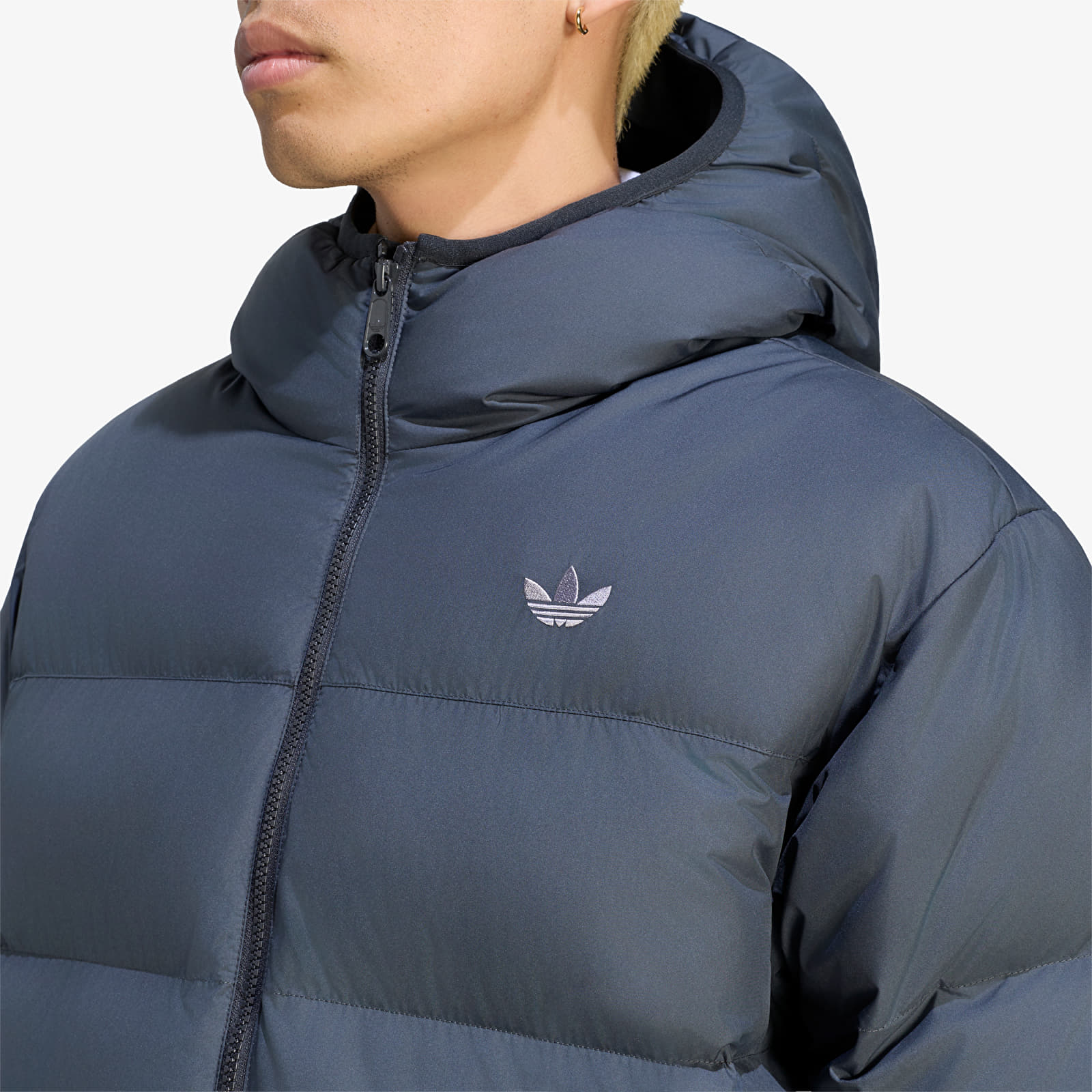 Pánske bundy adidas Hooded Regen Jacket Night Grey