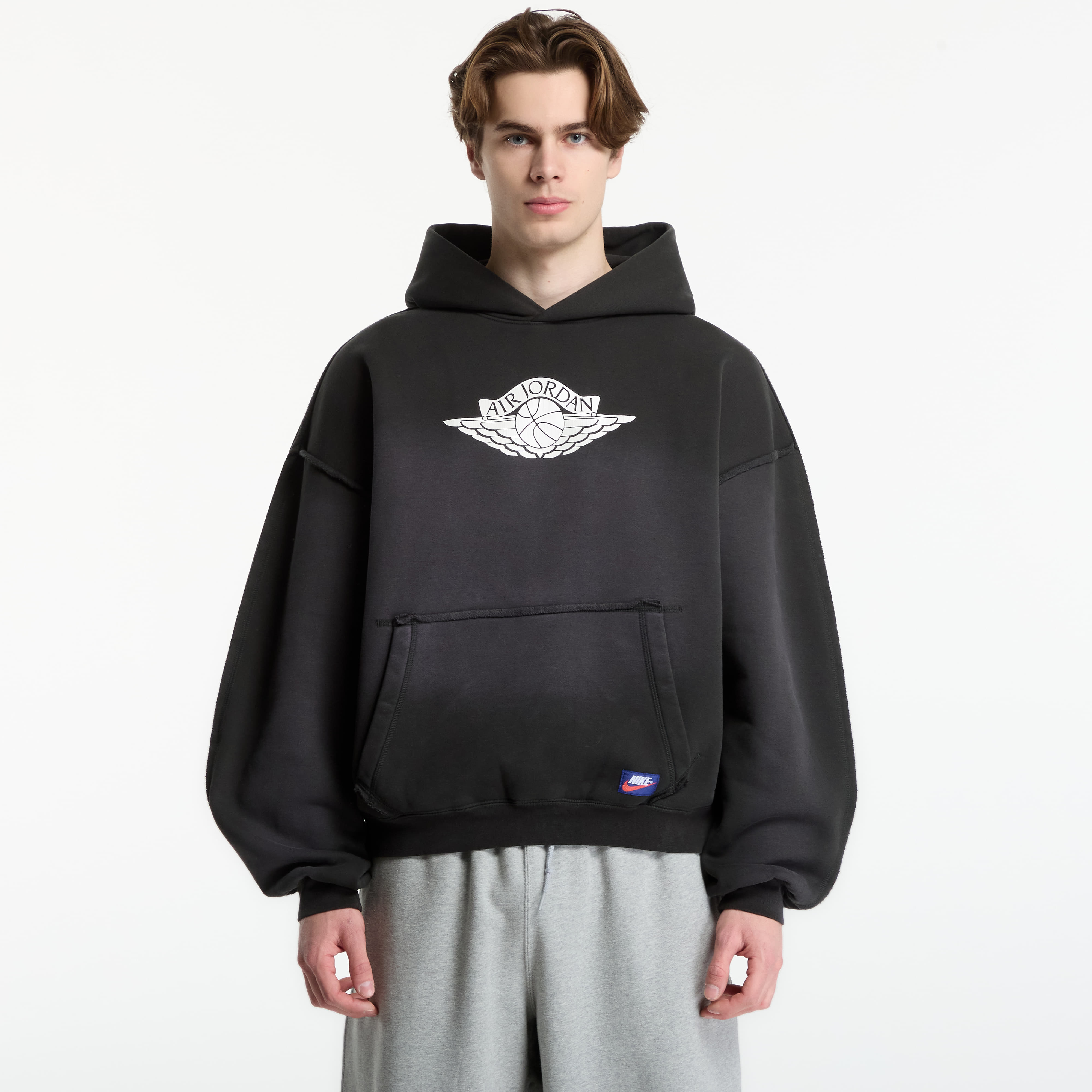 Sweatshirt Jordan Flight Wings Fleece Pullover Hoodie Night Forest/ Sail XL