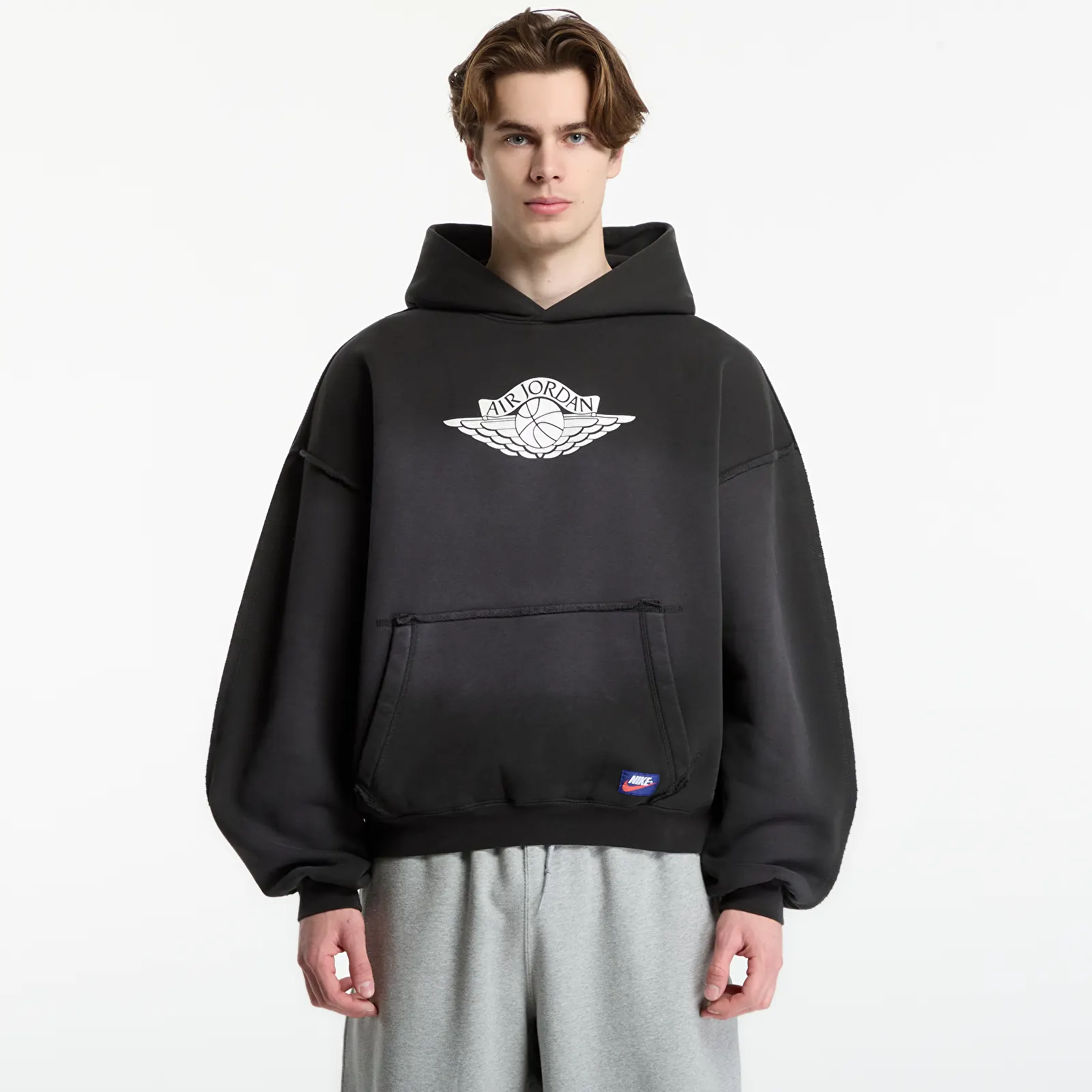 Men's hoodies Jordan Flight Wings Fleece Pullover Hoodie Night Forest/ Sail