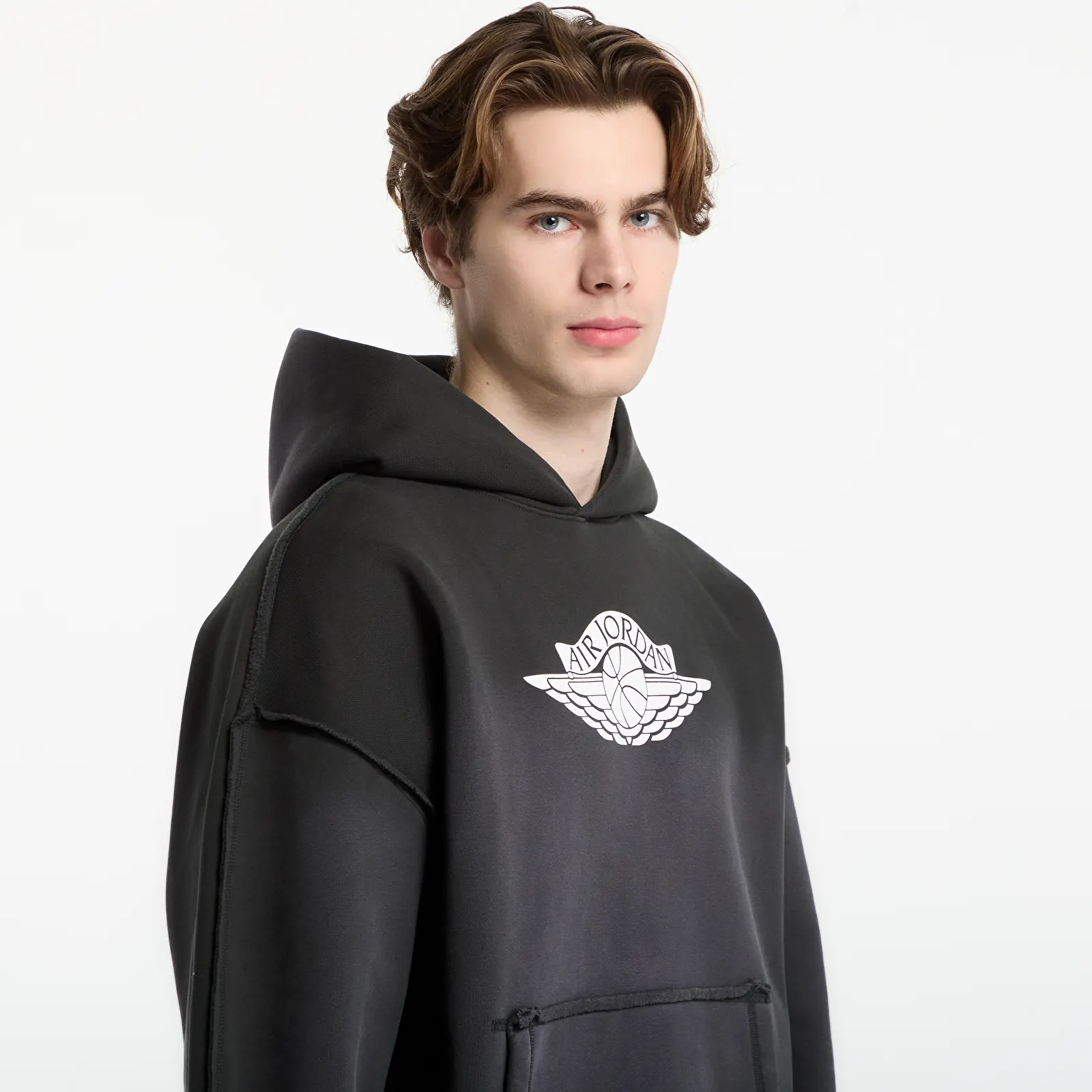 Men's hoodies Jordan Flight Wings Fleece Pullover Hoodie Night Forest/ Sail