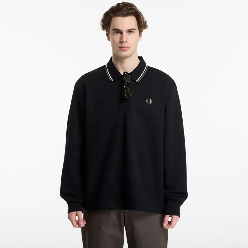 Sweatshirt FRED PERRY Tipped Collared Sweatshirt Black