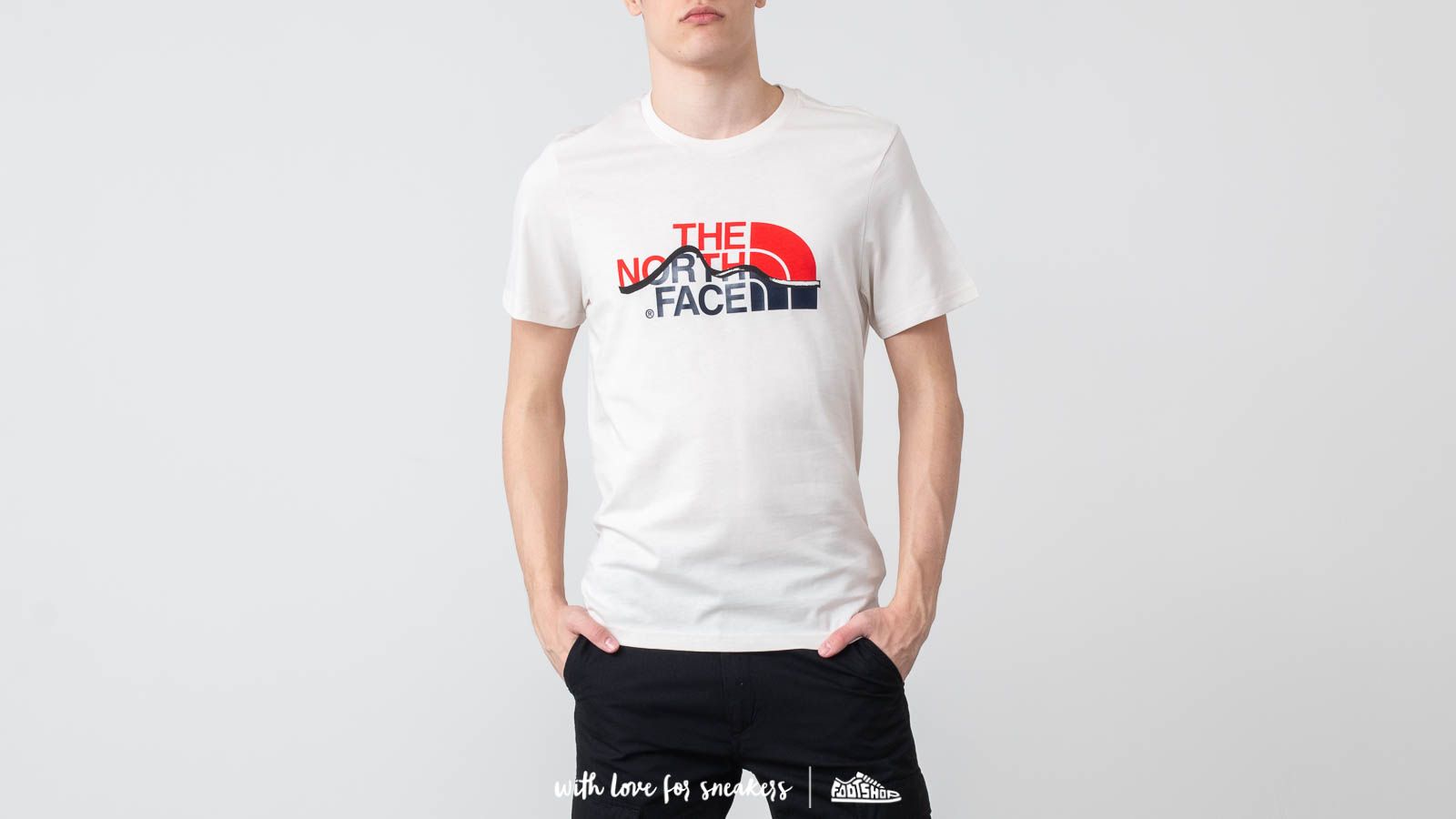 Pólók The North Face Mount Line Tee Vintage White