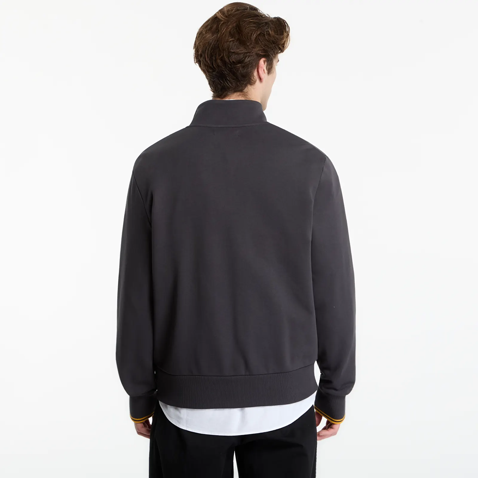 Men's hoodies FRED PERRY Zip Through Sweatshirt Anchor Grey