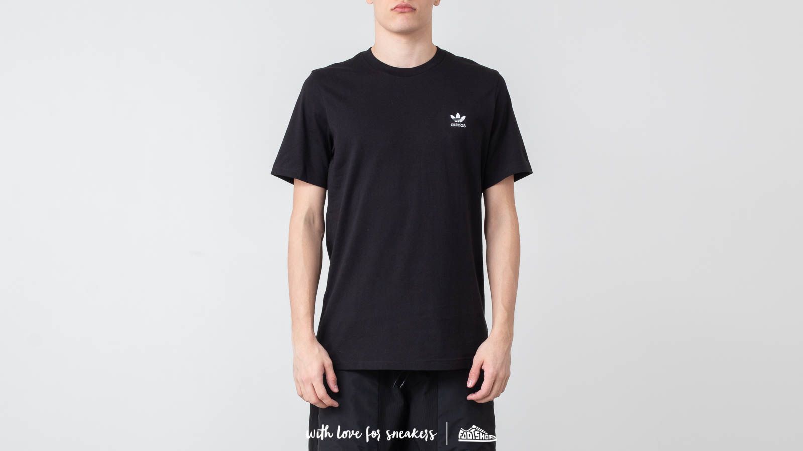 T shirts adidas Essential Tee Black Footshop