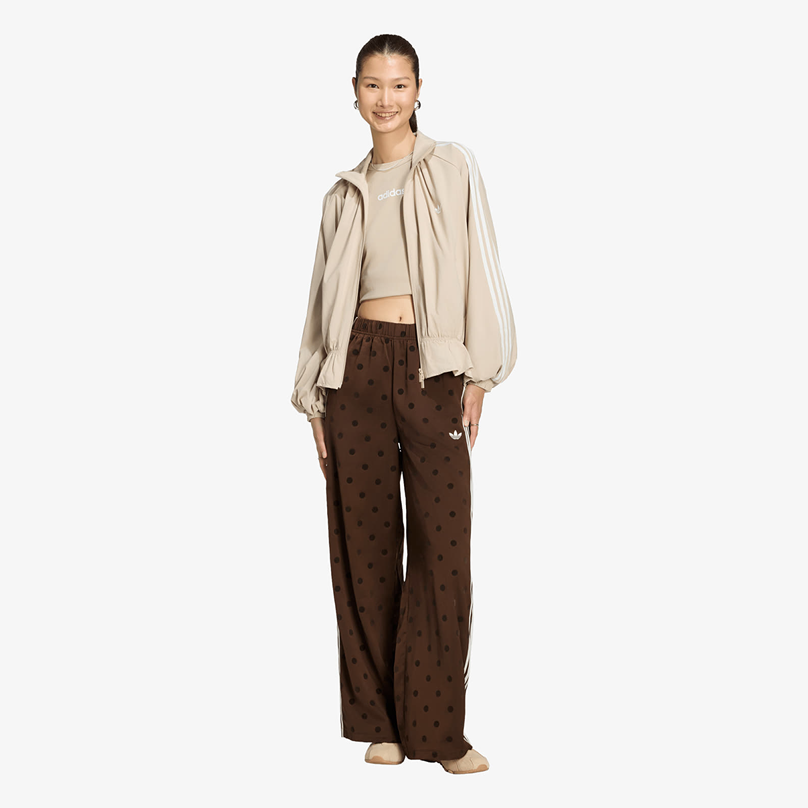 Calças adidas Satin Polka Dots Wide Leg Pant Auburn