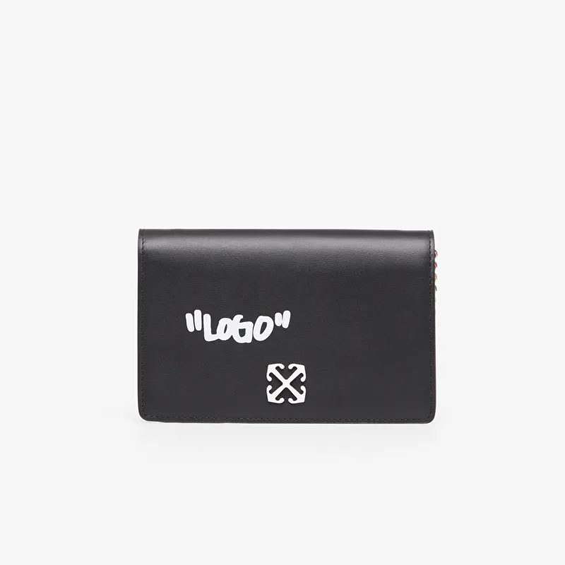 Сумка Off-White Jitney Wallet On Chain Quote Black/ White