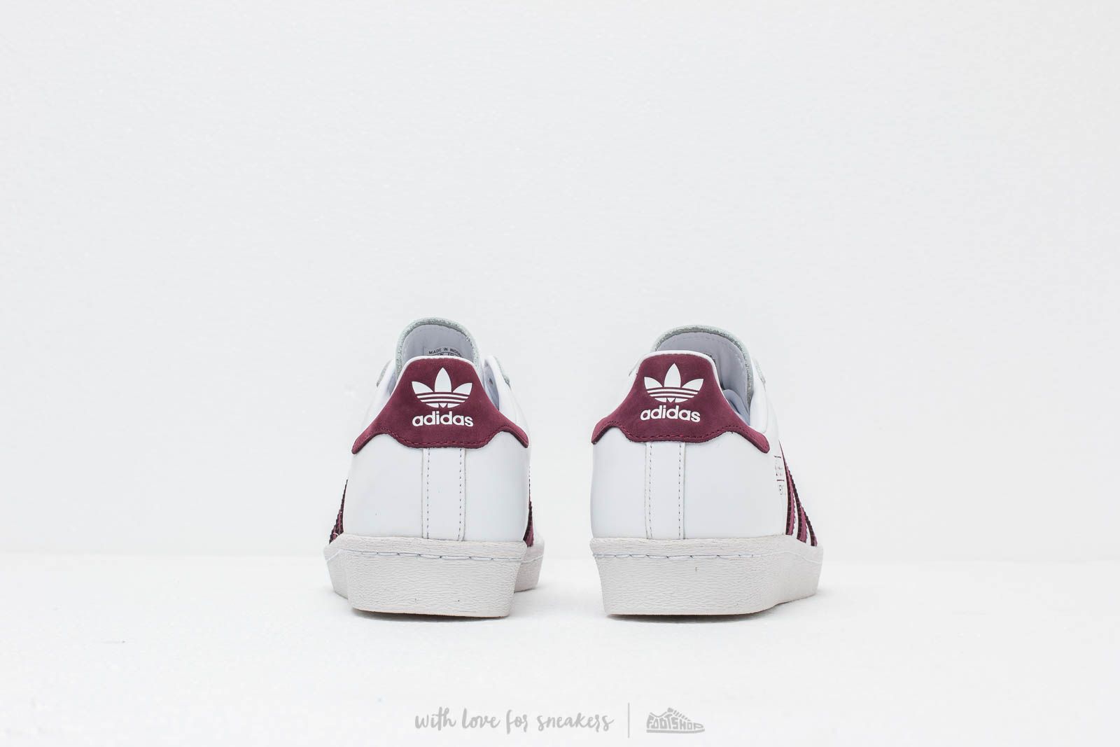 Superstar 80s trainers cheap white maroon crystal white