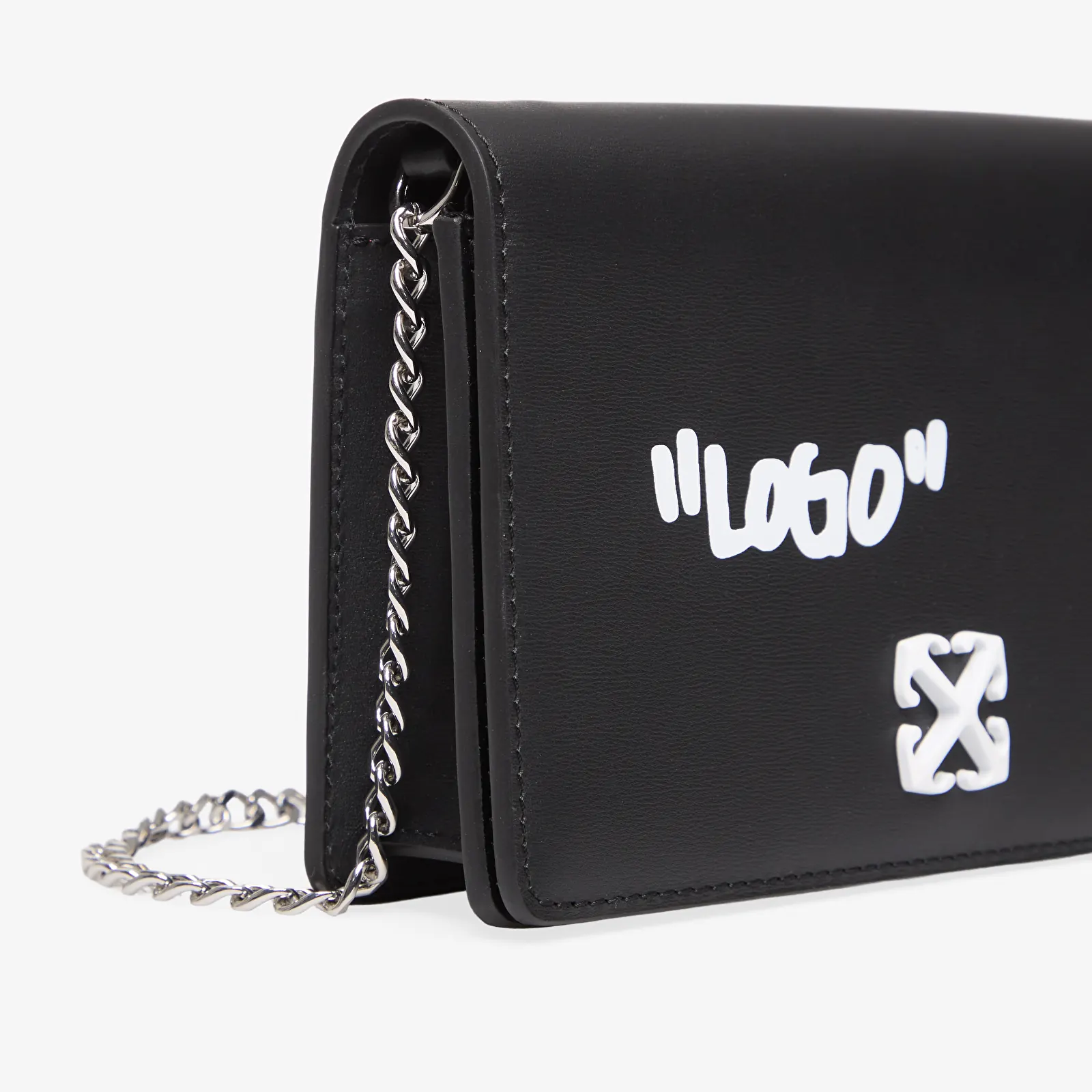 Crossbody kotid Off-White Jitney Wallet On Chain Quote Black/ White