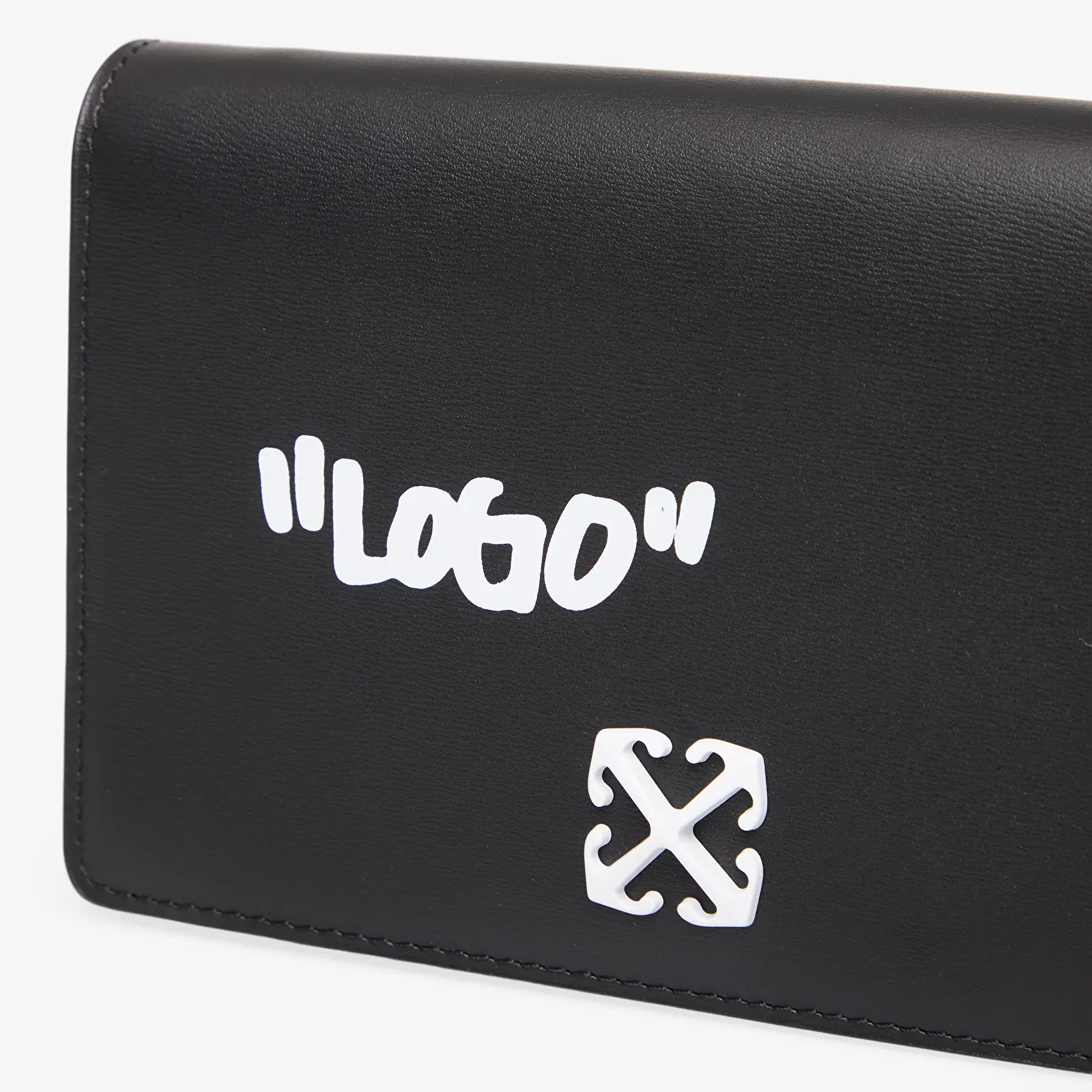 Crossbody kotid Off-White Jitney Wallet On Chain Quote Black/ White