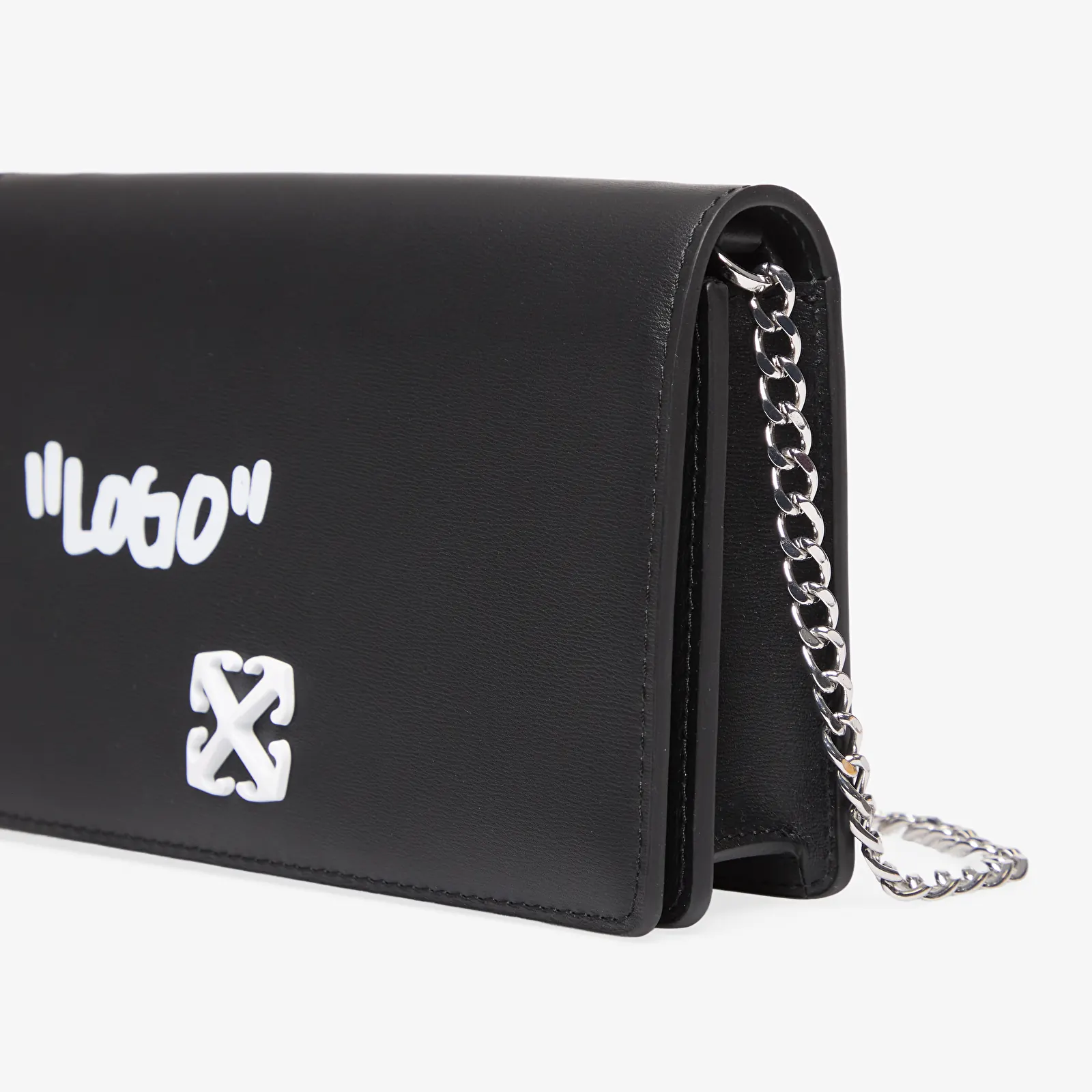 Crossbody kotid Off-White Jitney Wallet On Chain Quote Black/ White