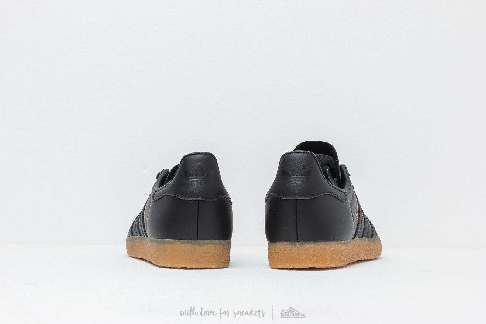 Adidas gazelle core black gum hot sale