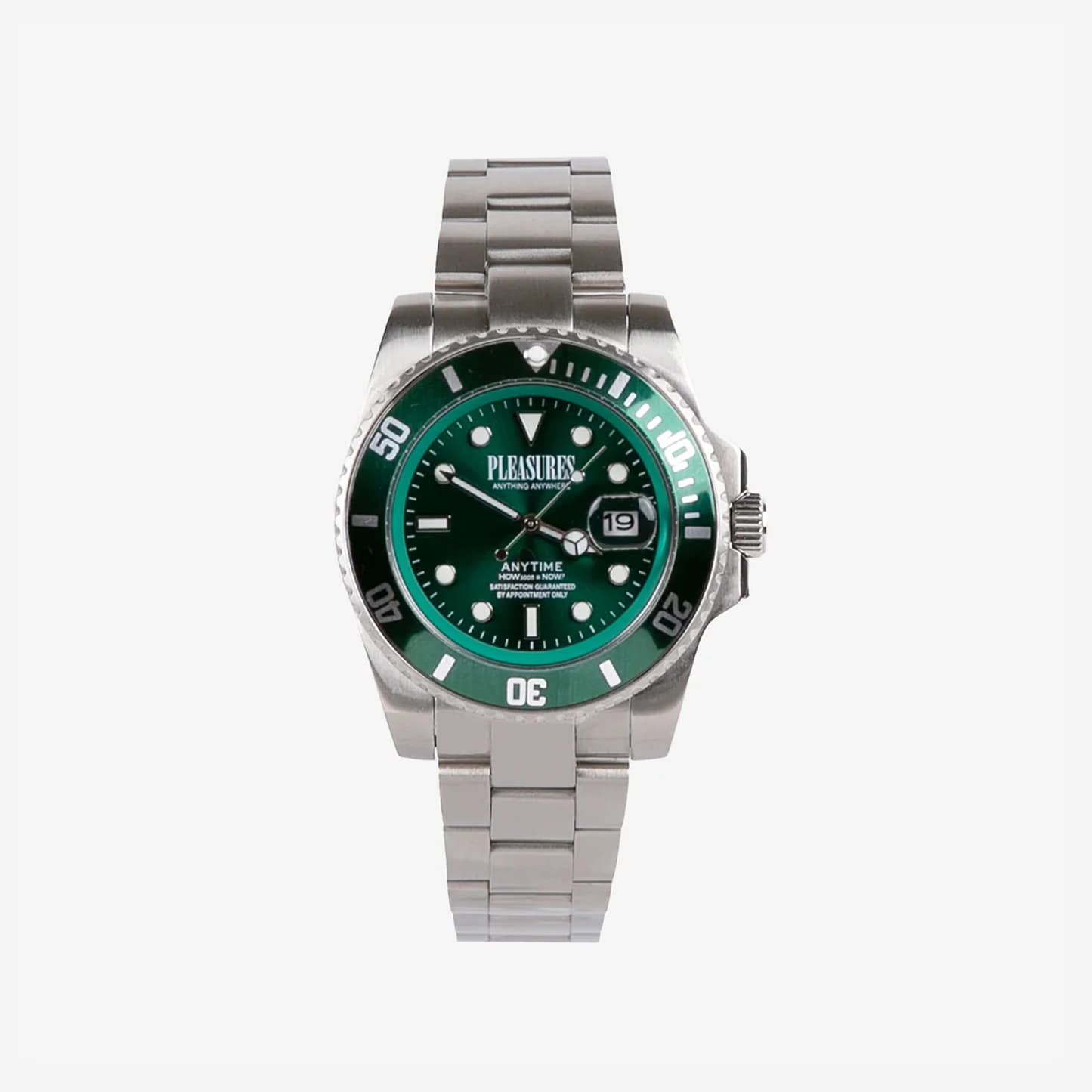 Klokker PLEASURES Anytime Watch Green/ Silver