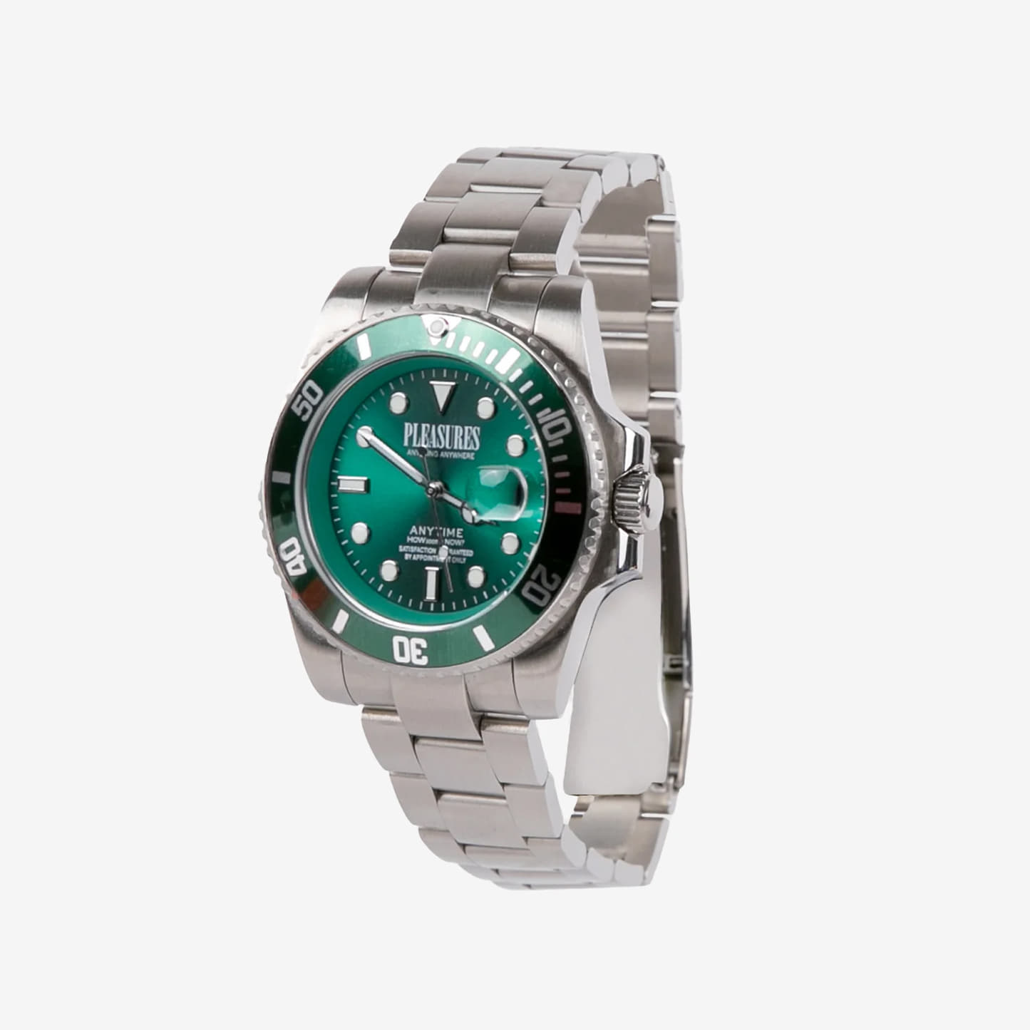 Klokker PLEASURES Anytime Watch Green/ Silver