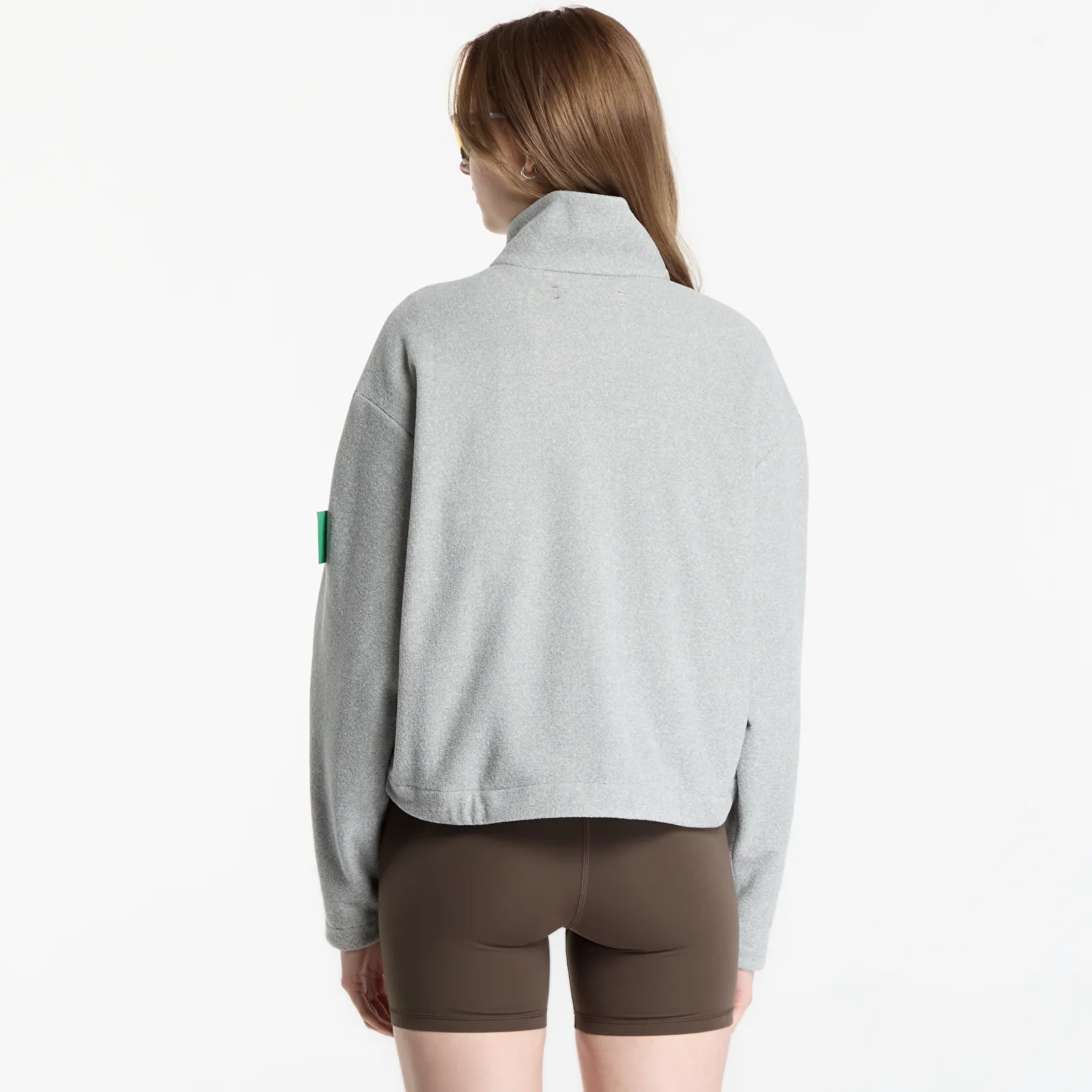 Hoodies och sweatshirts District Vision Cropped Brushed Fleece Melange Grey