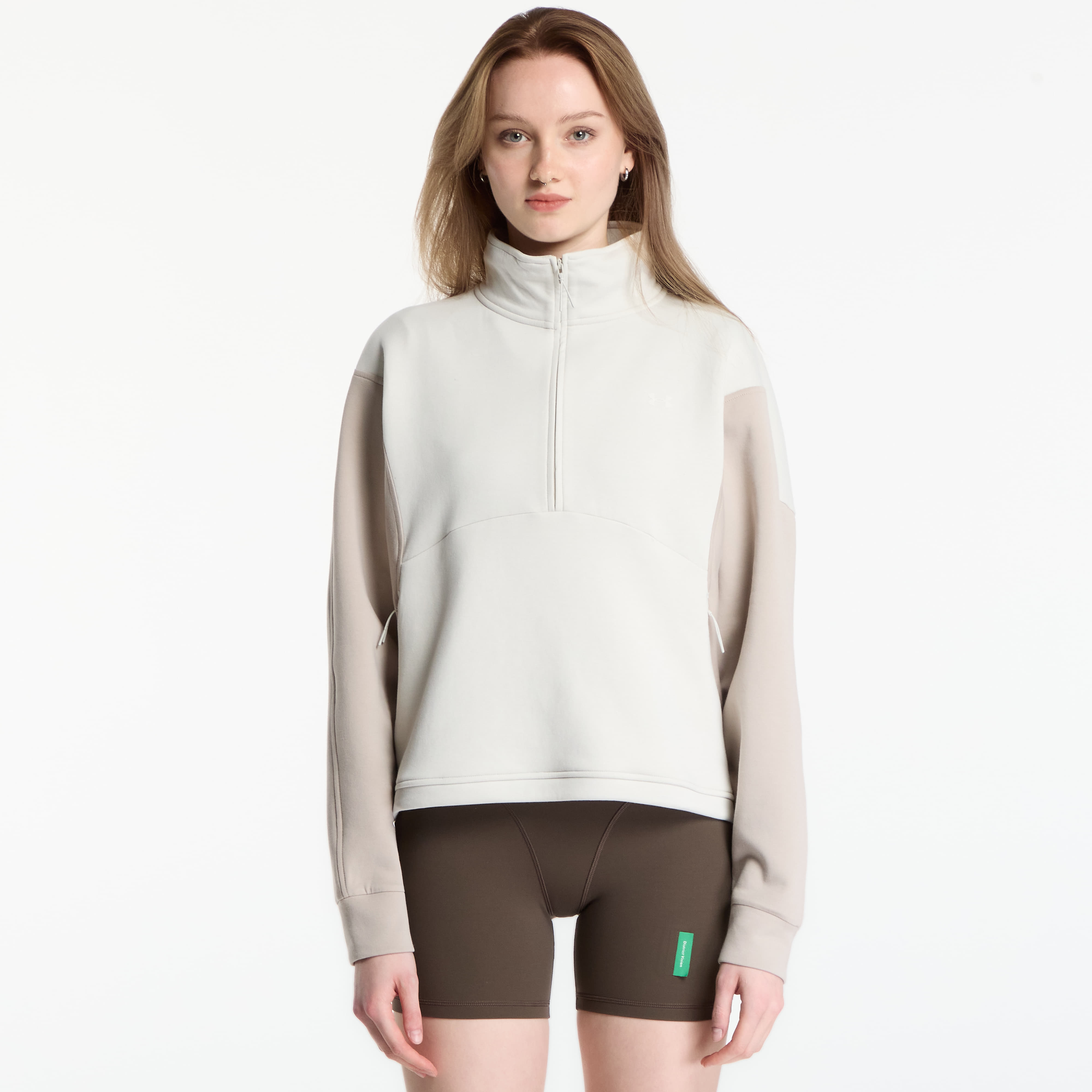 Sweatshirt Under Armour Unstoppable Fleece HZ Summit White/ Highland Buff/ Summit White M