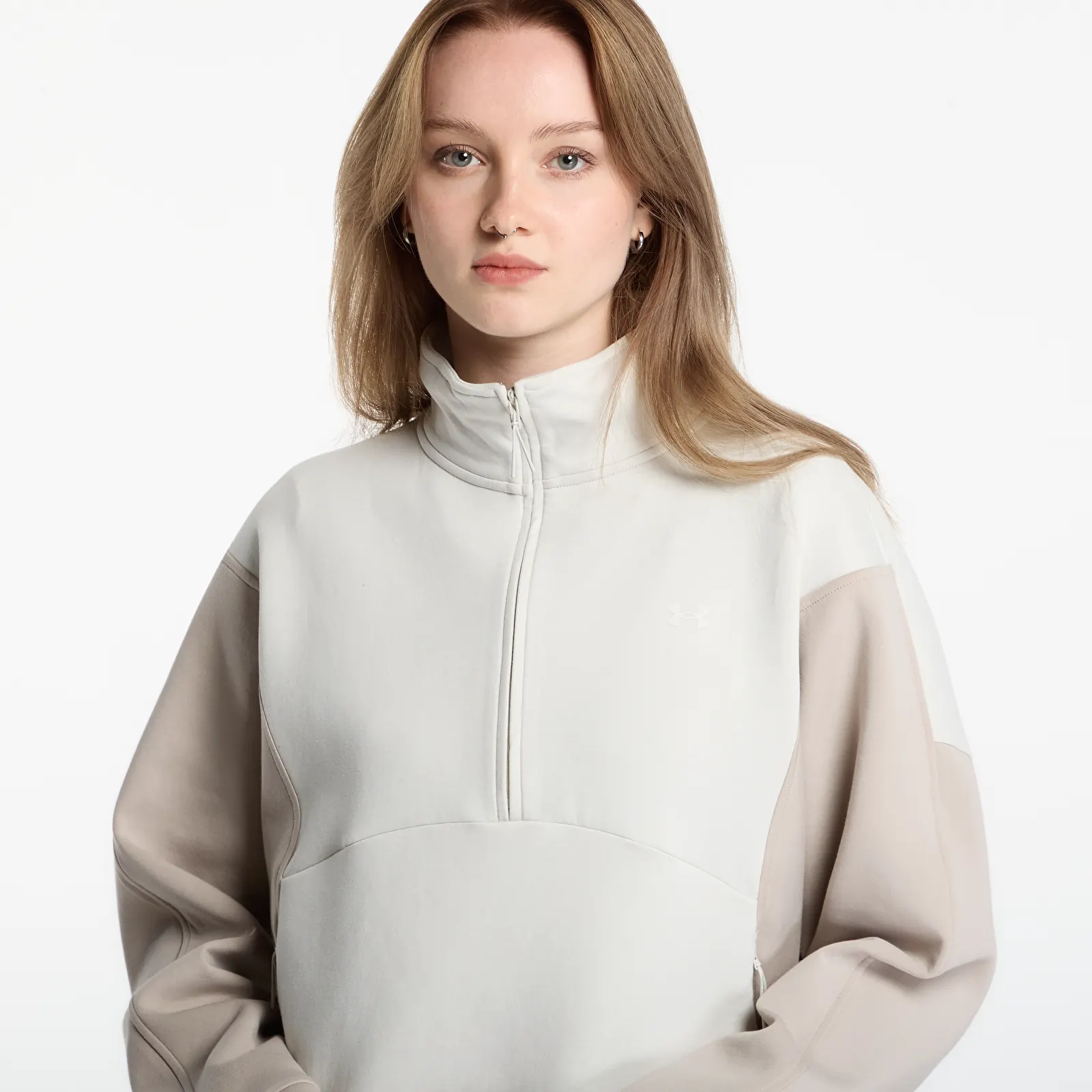 Sweatjacken und Sweatshirts Under Armour Unstoppable Fleece HZ Summit White/ Highland Buff/ Summit White