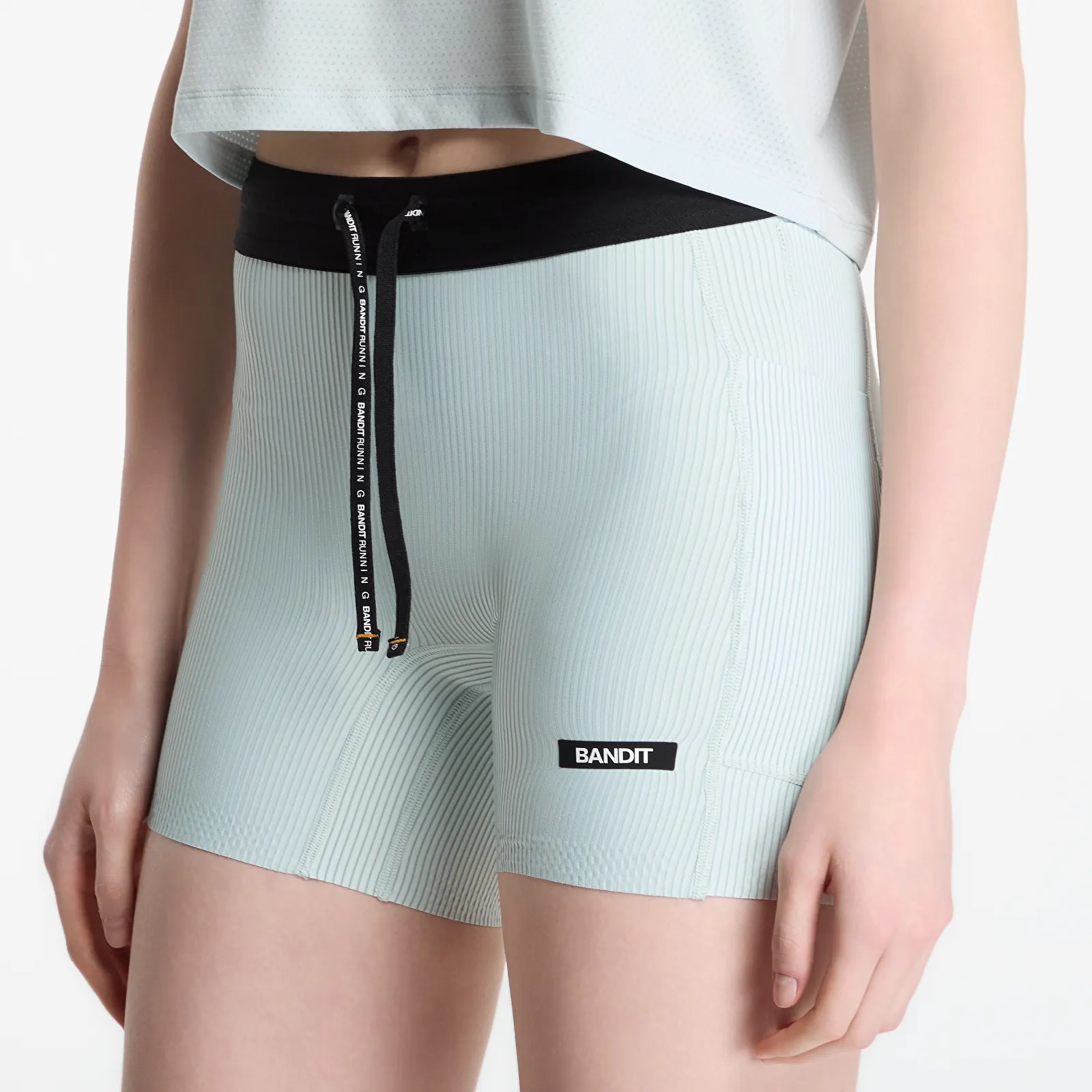 Shorts BANDIT Women's Striped Cadence™ 5 Compression Shorts Mist/ Lagoon