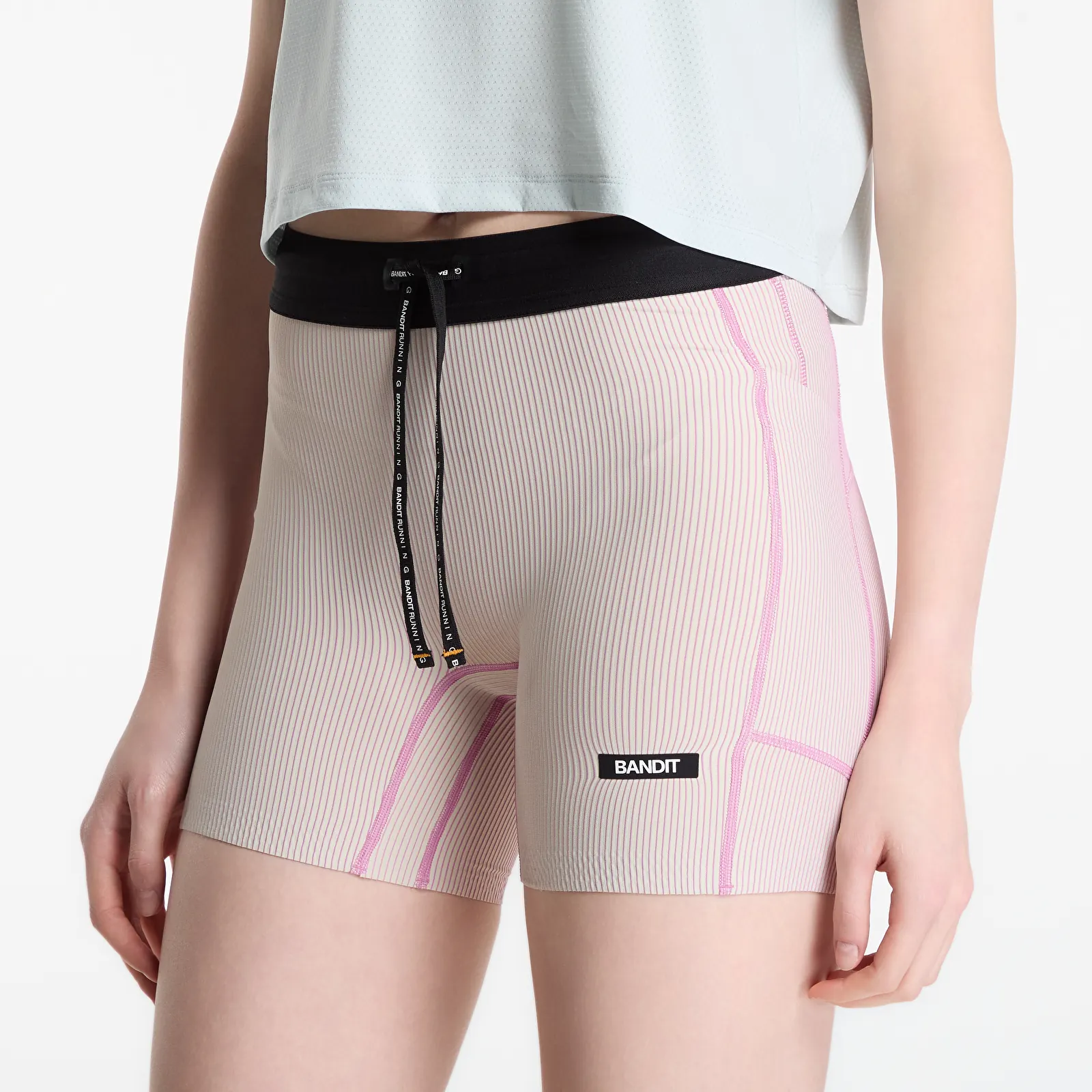 Šorti BANDIT Women's Striped Cadence™ 5 Compression Shorts Plaster/ Orchid