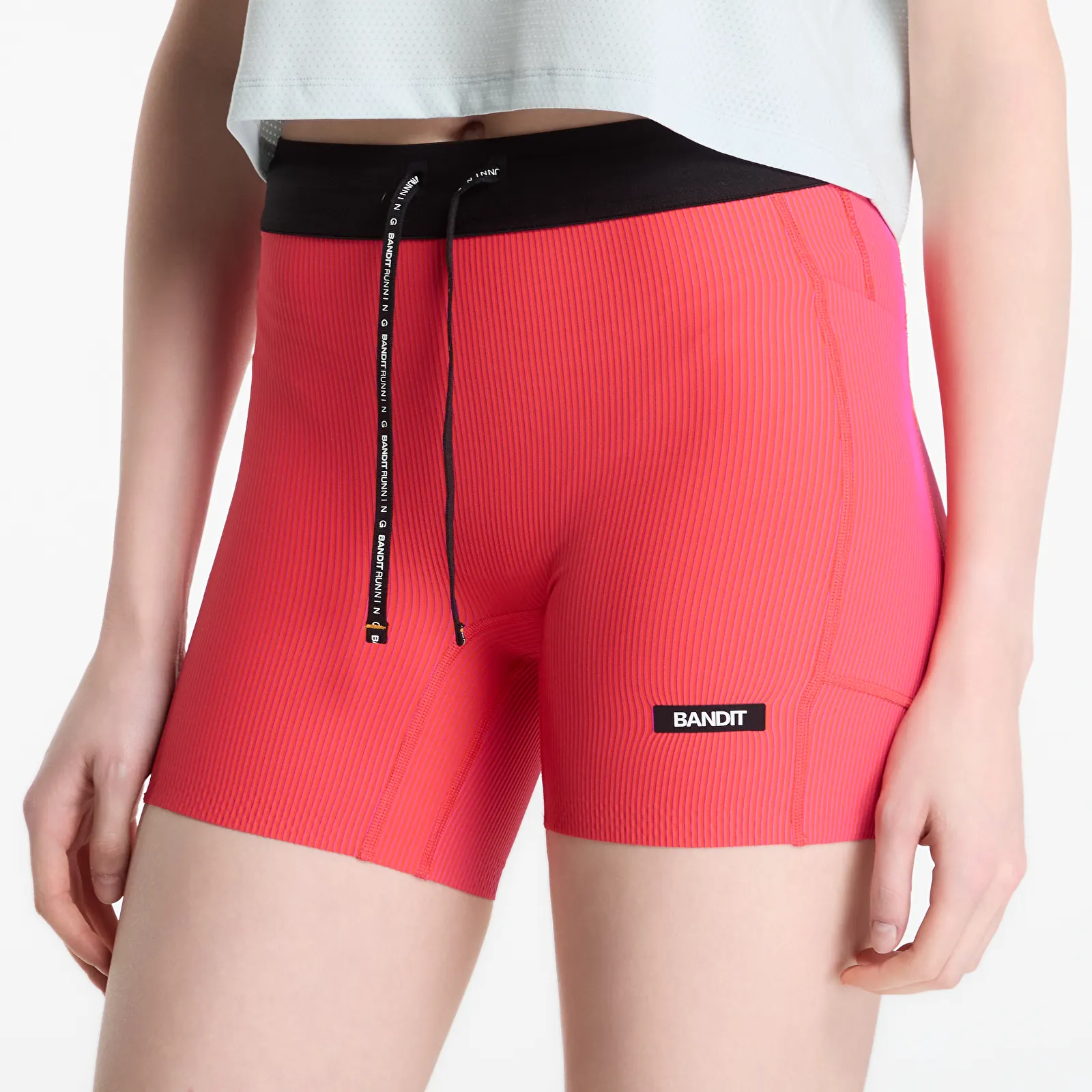 Kurzhosen BANDIT Women's Striped Cadence™ 5 Compression Shorts Poppy/ Azalea