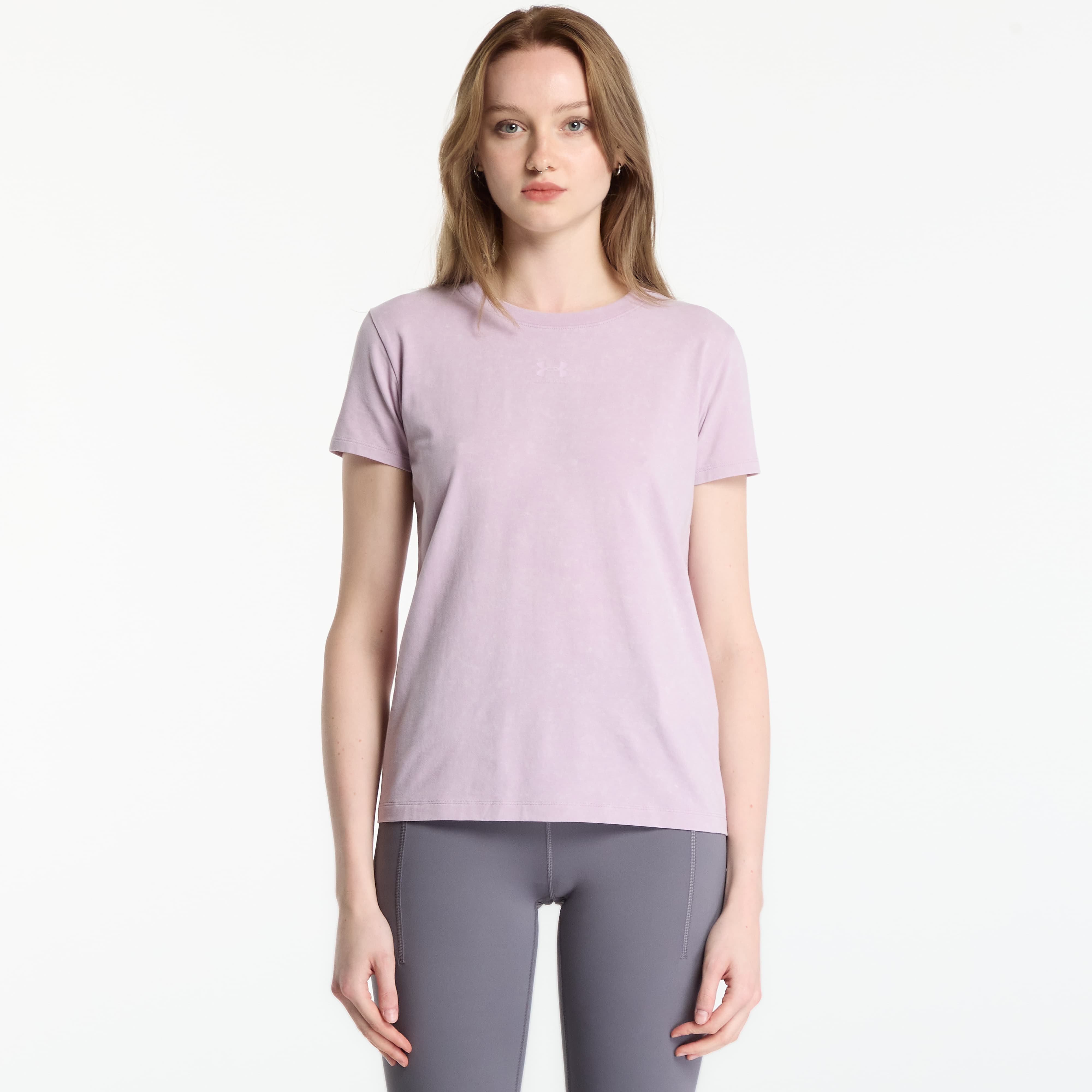 T-shirt Under Armour Rival Cotton Wash Ss Mauve Pink M