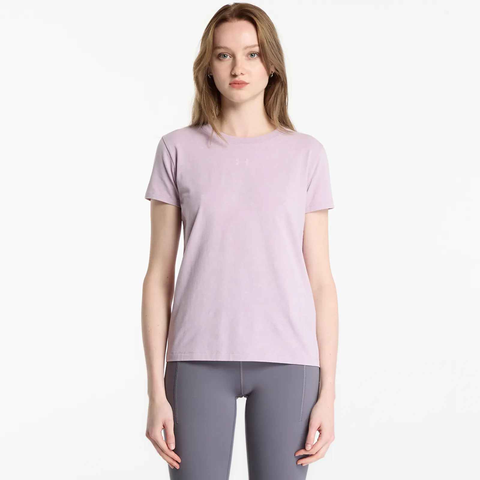 Tricouri femei Under Armour Rival Cotton Wash Ss Mauve Pink