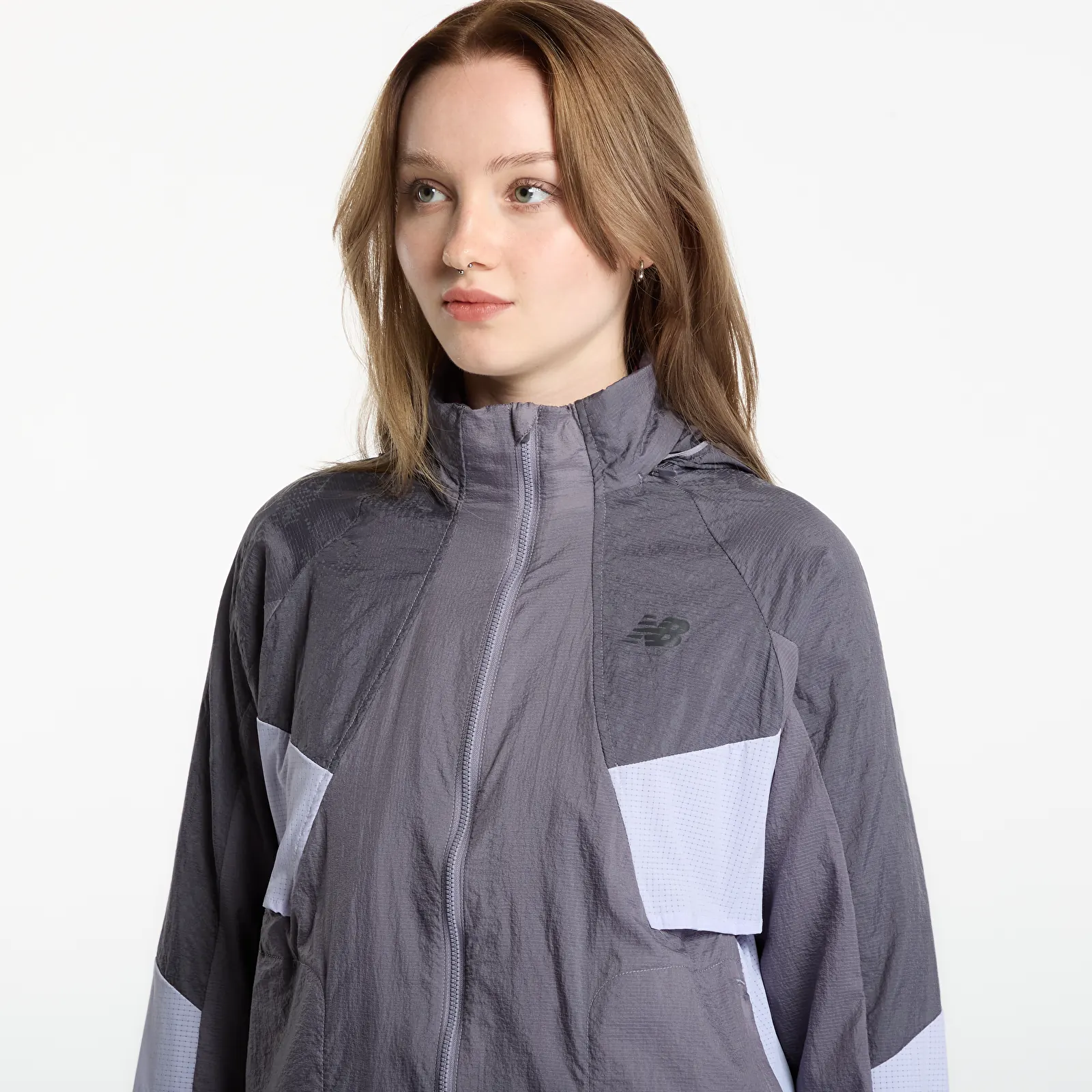 Vestes  New Balance Reflective RC Jacket Neptune Grey/ Smoked Violet
