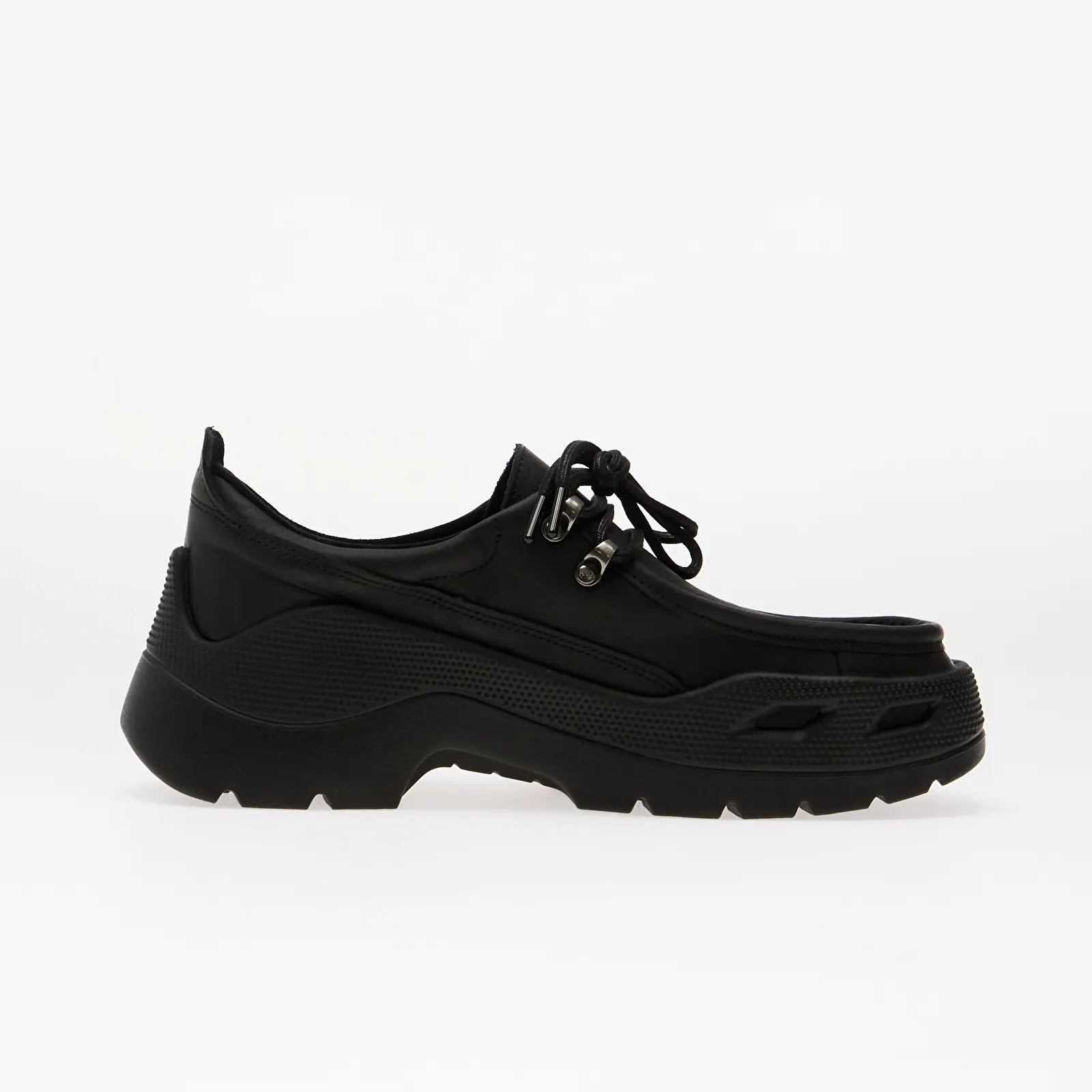 Chanclas para hombre Crocs Gallery Leather Shoe Black/ Black