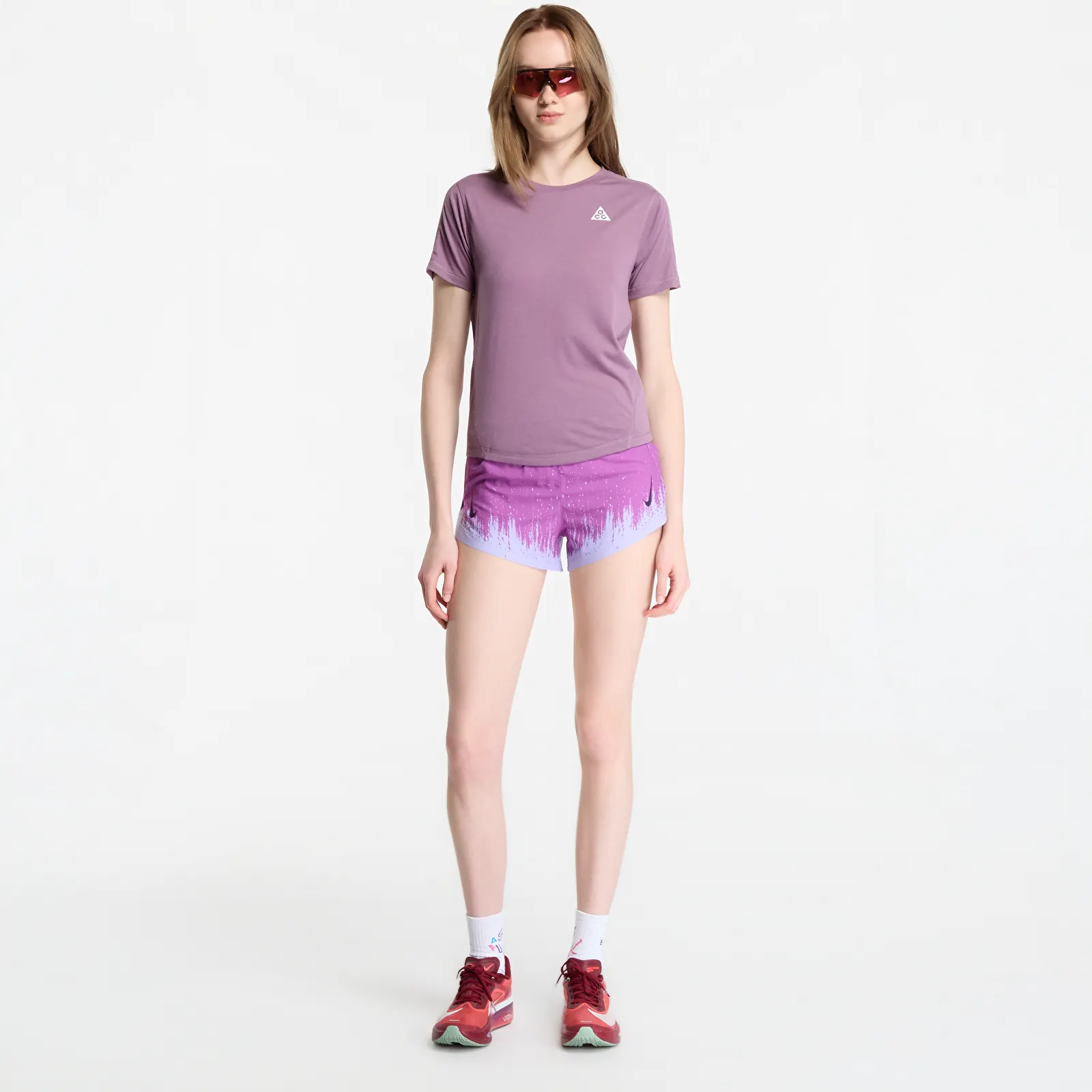 Magliette Nike ACG Dri-FIT Short-Sleeve Trail Running Top Violet Dust/ Summit White