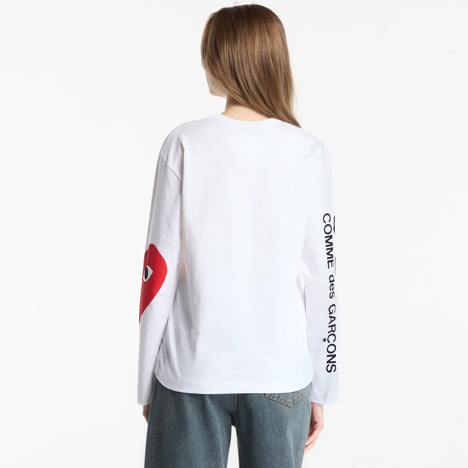 Trička Comme des Garçons PLAY T-Shirt Logo Print Knit UNISEX White