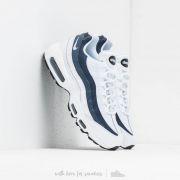 Nike air max 95 essential trainer white / white / midnight navy cheap