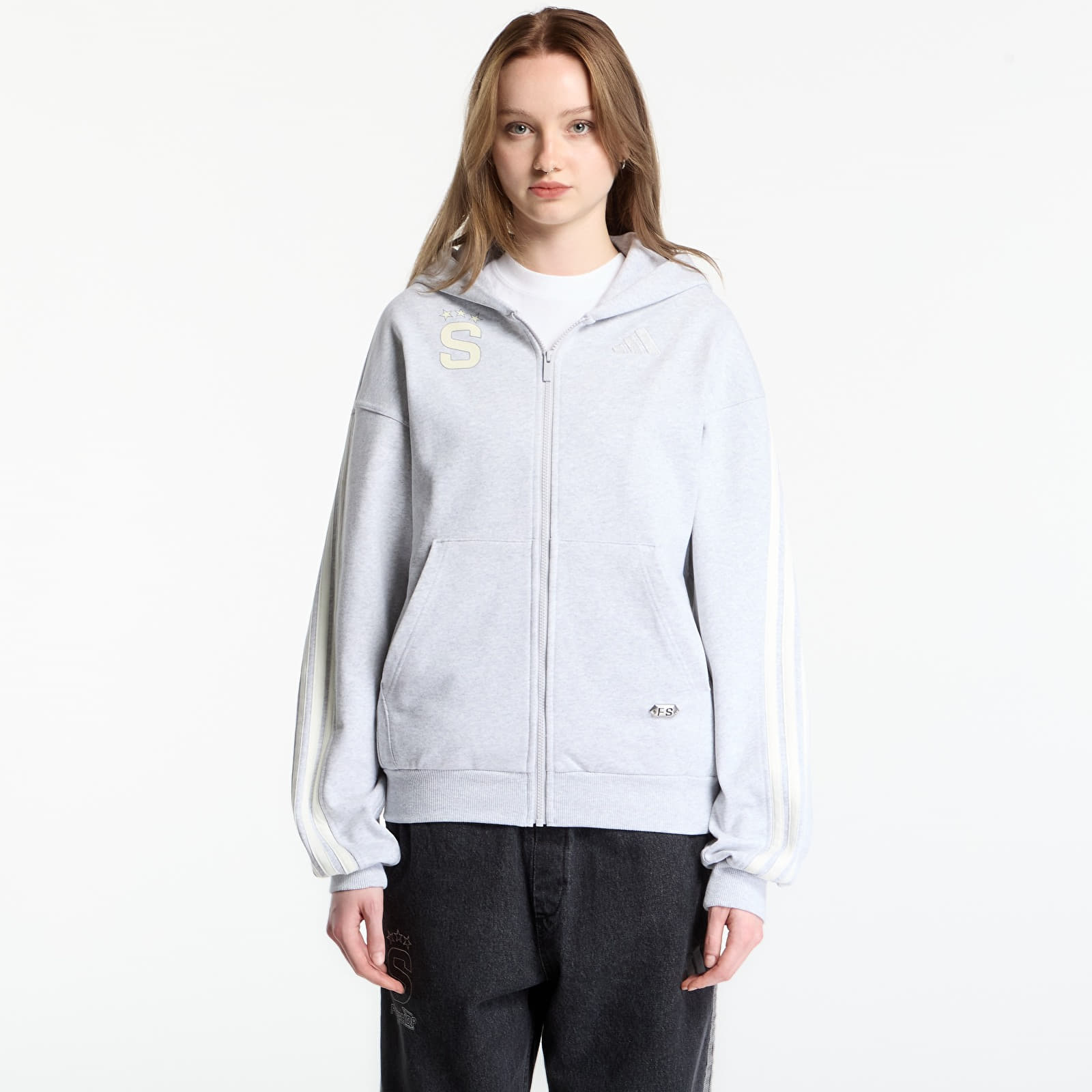 Sweatjacken und Sweatshirts adidas x FTSHP x AC Sparta Prague Zip Up Hoodie Melange Gray