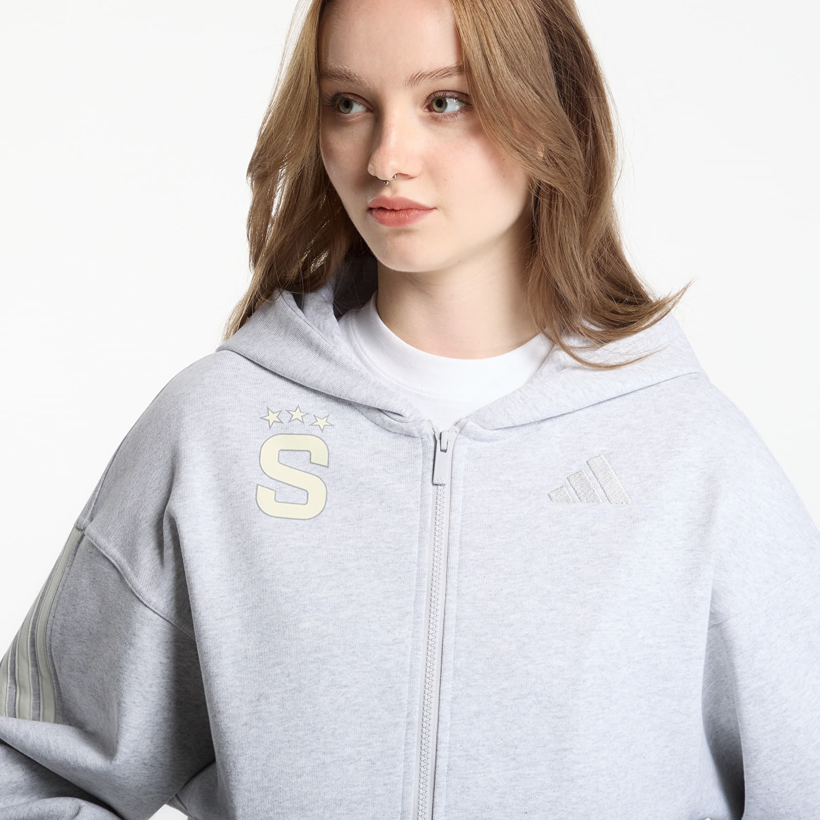 Sweatjacken und Sweatshirts adidas x FTSHP x AC Sparta Prague Zip Up Hoodie Melange Gray