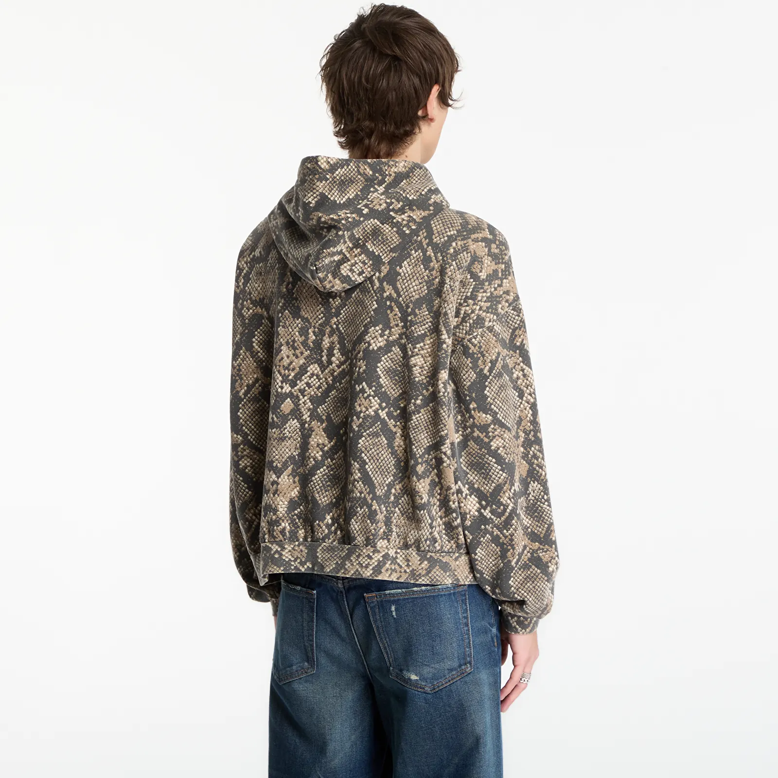 Felpe con cappuccio uomo Obey Moody Zip Hood Dusty Vintage Rattle Snake