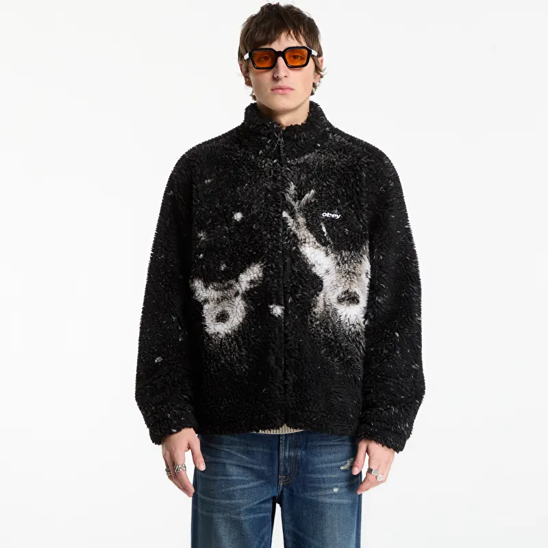 Jakna Obey Deer Sherpa Jacket Black Multi