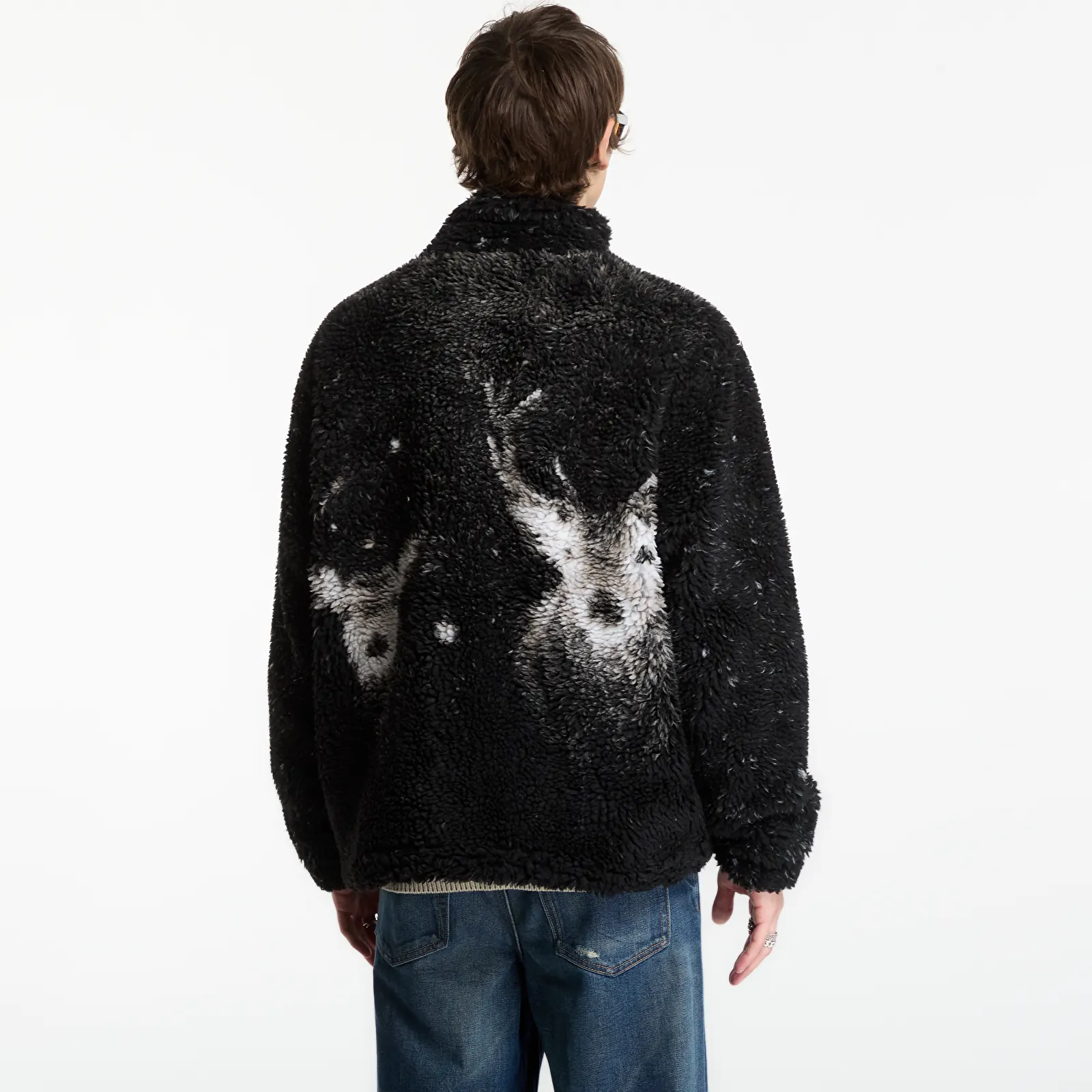 Men's jackets Obey Deer Sherpa Jacket Black Multi