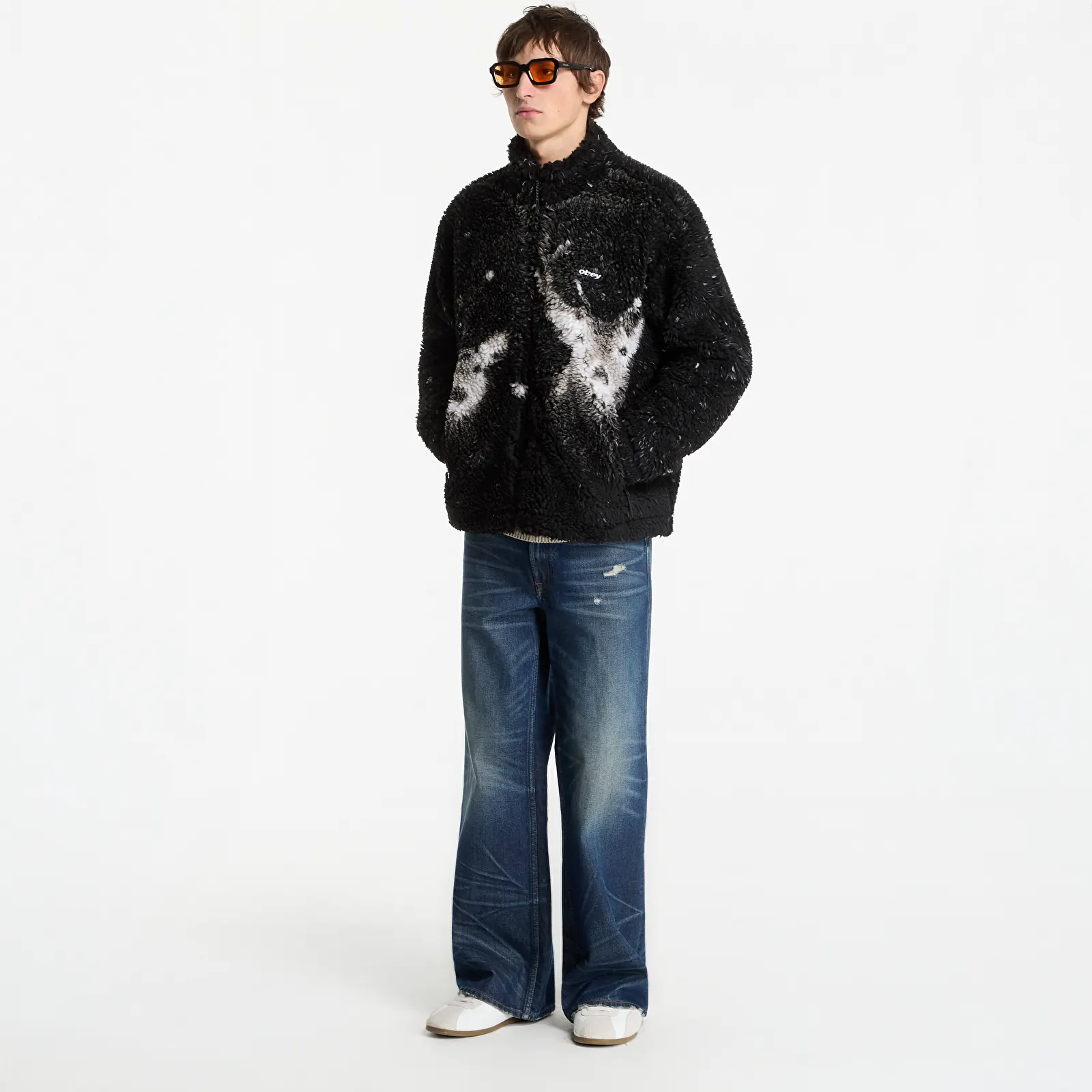 Men's jackets Obey Deer Sherpa Jacket Black Multi