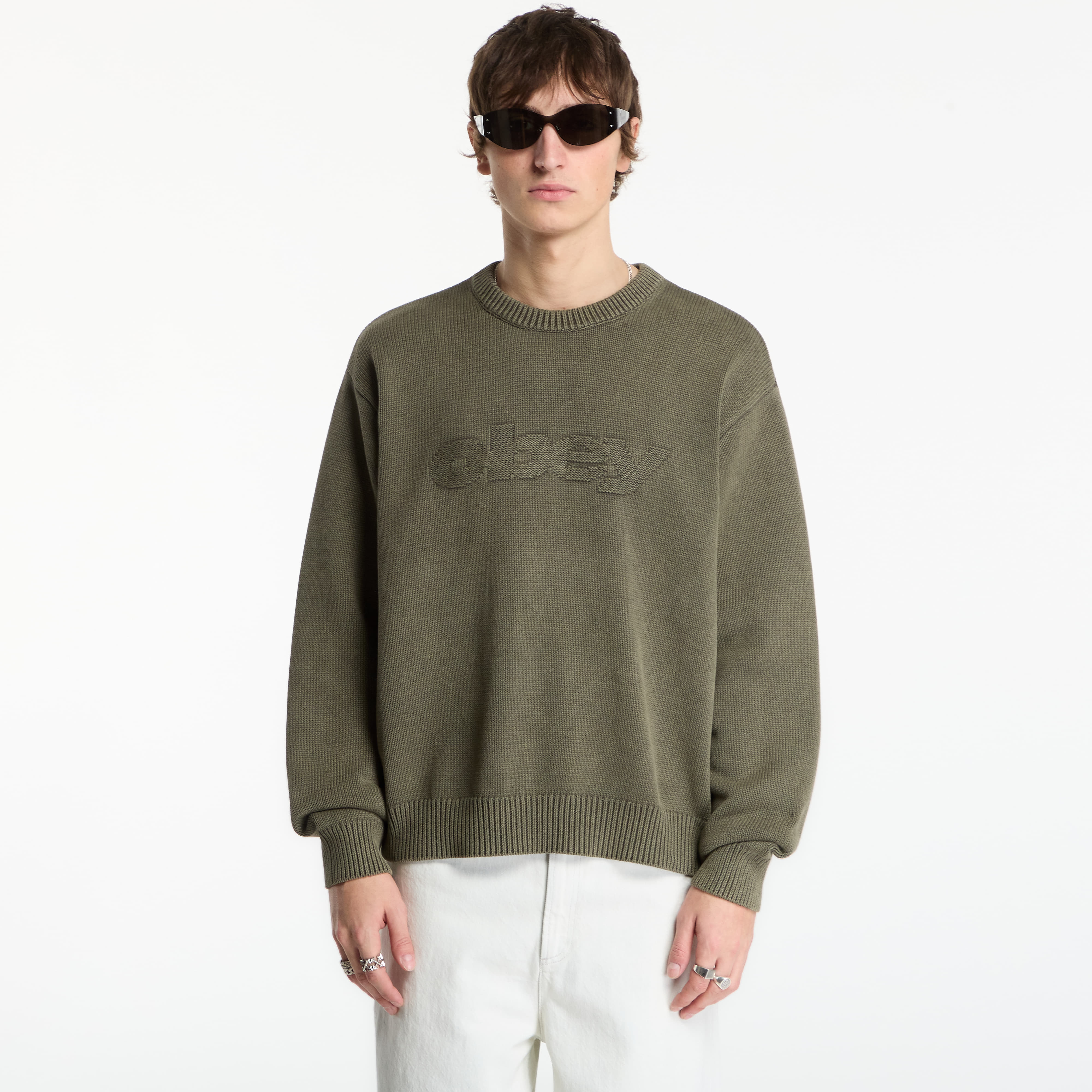 Sweater Obey Fade Wash Speed Logo Sweater Chimera Faded Wash L