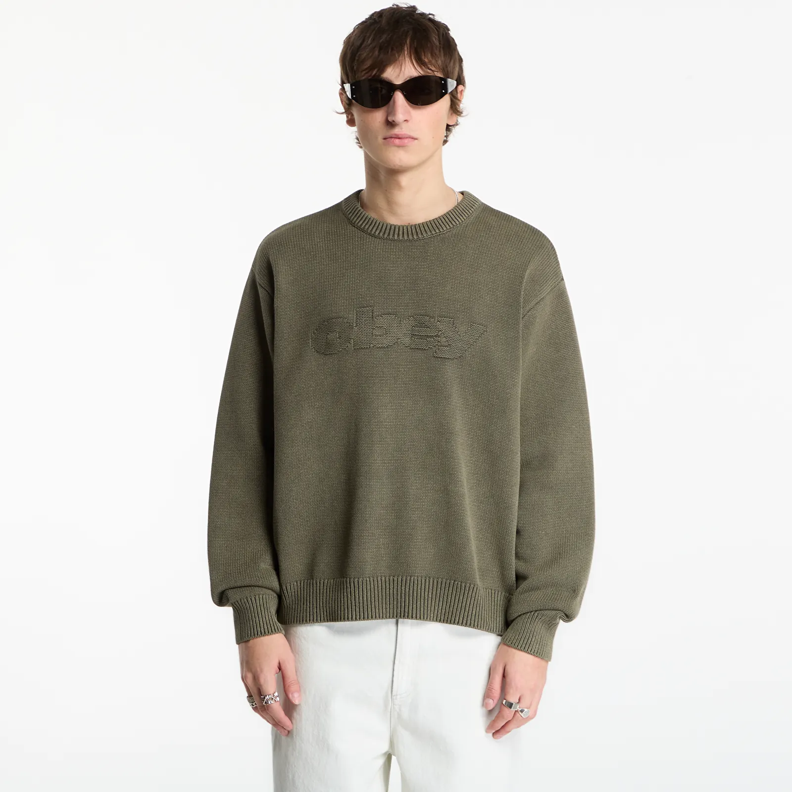 Pulls homme Obey Fade Wash Speed Logo Sweater Chimera Faded Wash