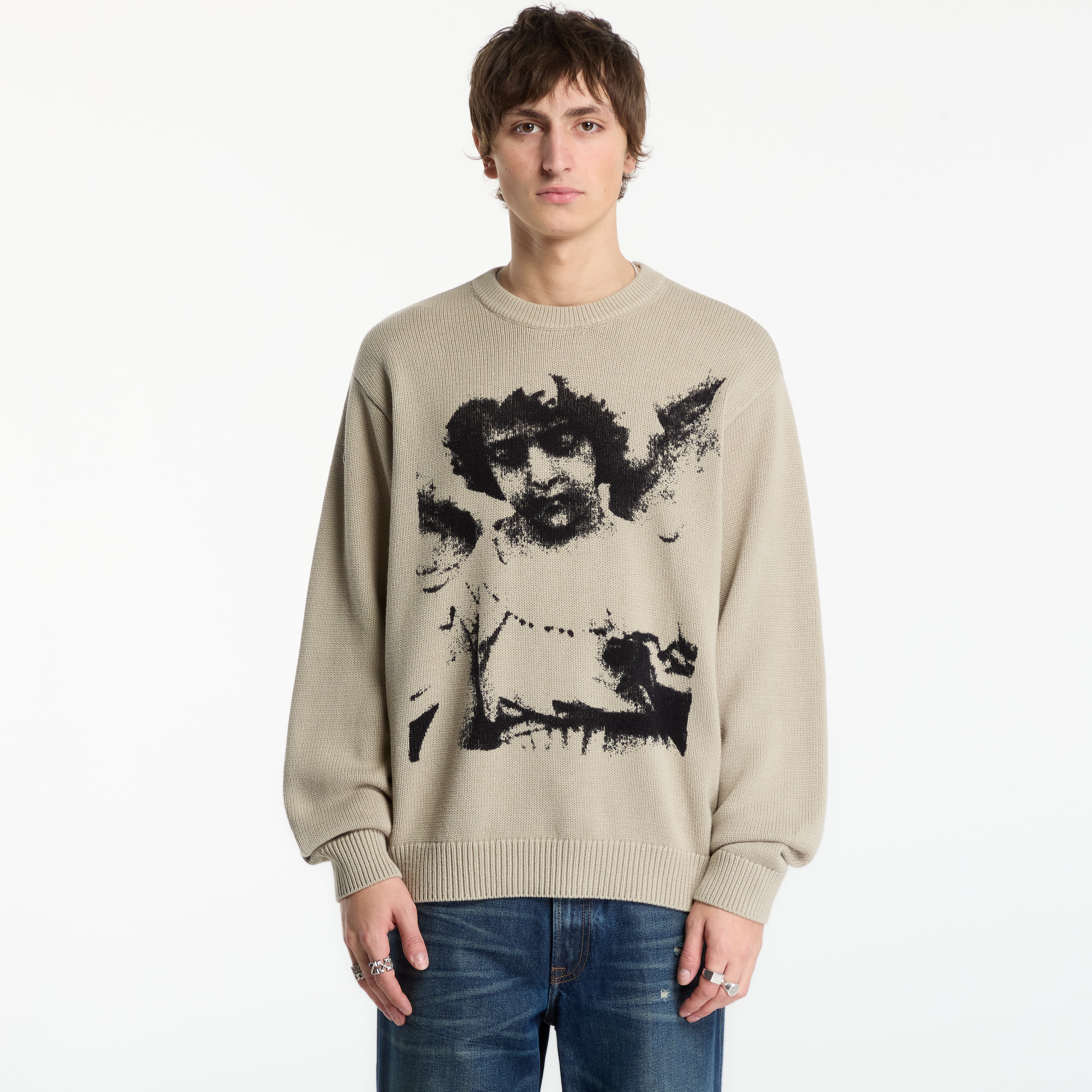 Пуловер Obey Cherub Sweater Abbey Stone XL