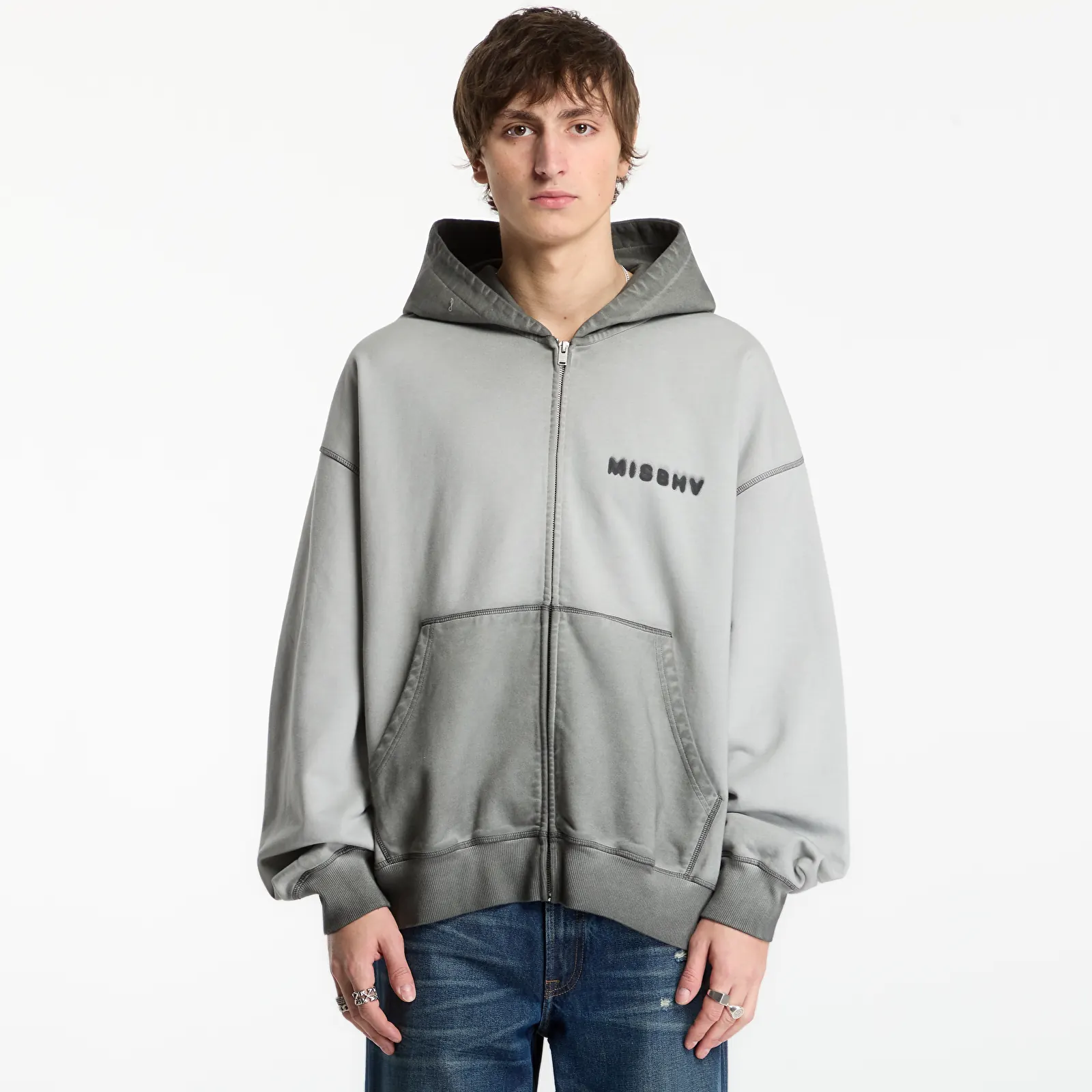 Φούτερ MISBHV Community Zipped Hoodie Ash Gray UNISEX