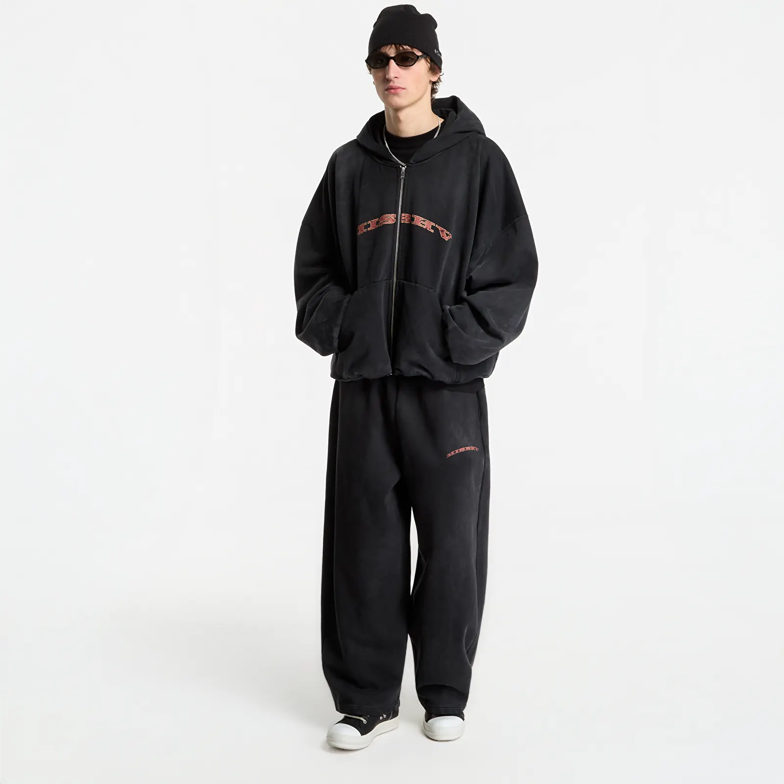 Sweatjacken und Sweatshirts MISBHV Faded Black Inflated Zipped Hoodie UNISEX