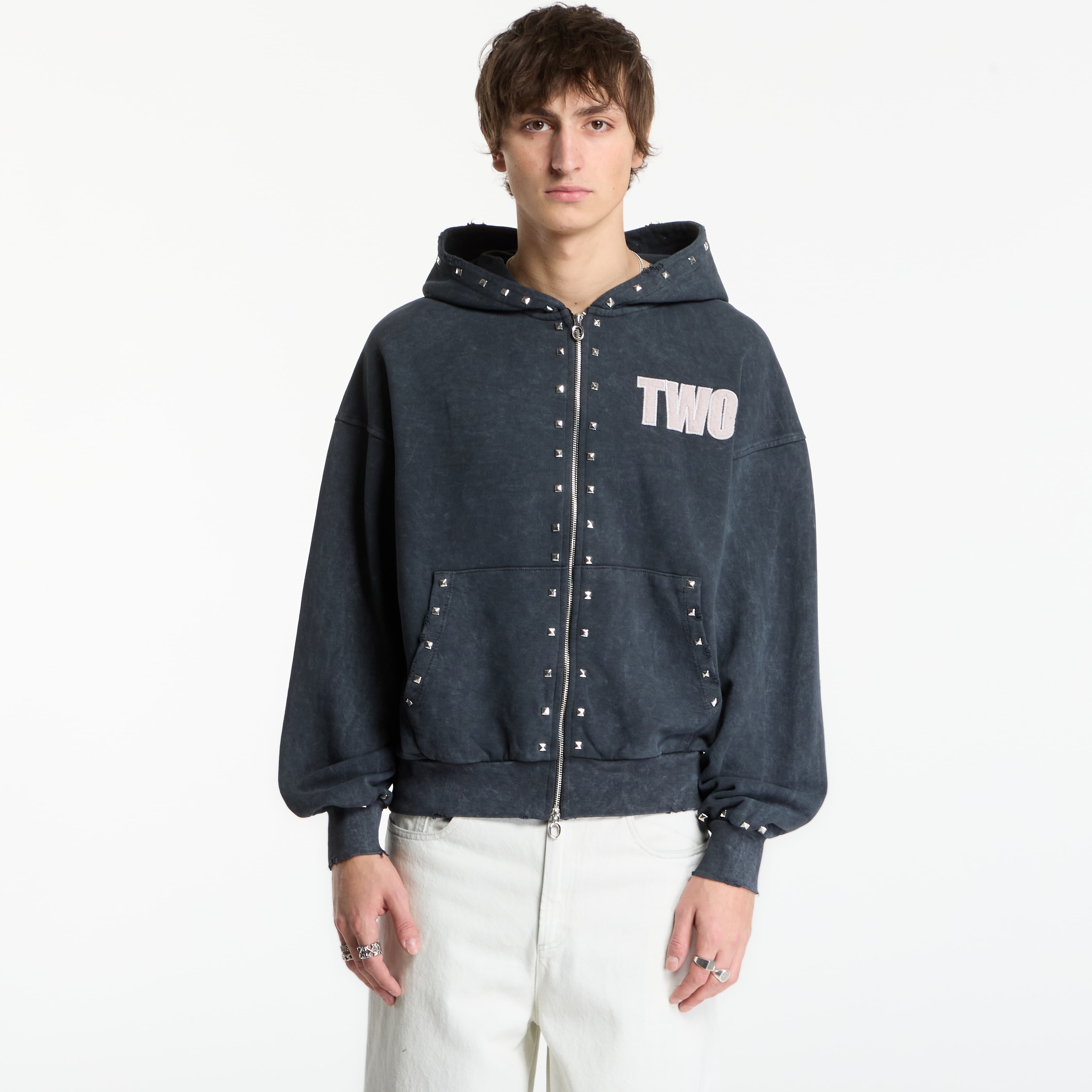 Sweatshirt TwoJeys Studded Zipper Black Black XS
