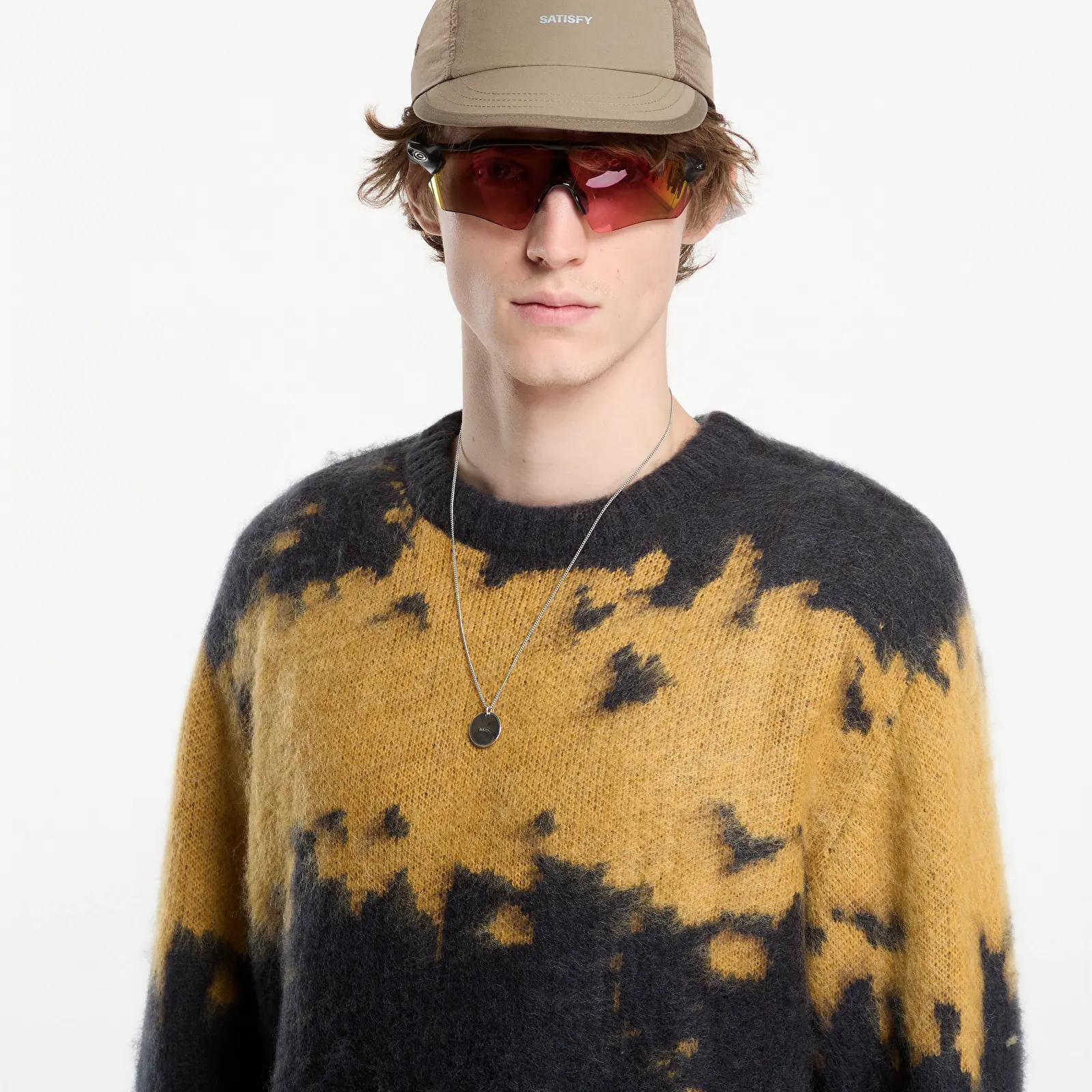 Men's sweaters Gramicci Mohair Splatter Sweater Safron Splatter