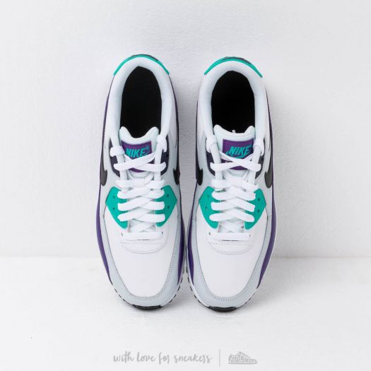Nike air max 90 essential white store jade  and  purple