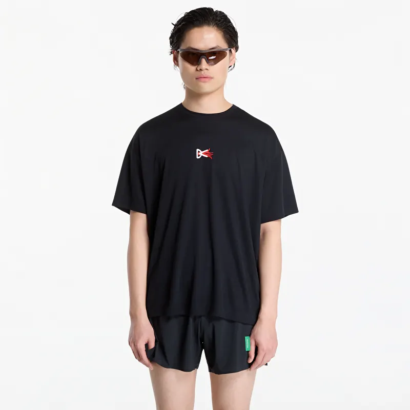 T-shirt District Vision Short Sleeve Boxy Training Tee Black Flame