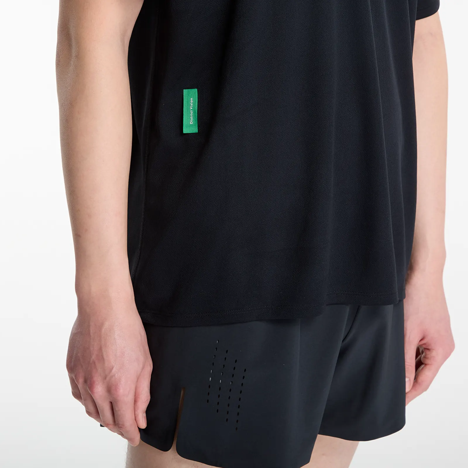 T-shirts District Vision Short Sleeve Boxy Training Tee Black Flame