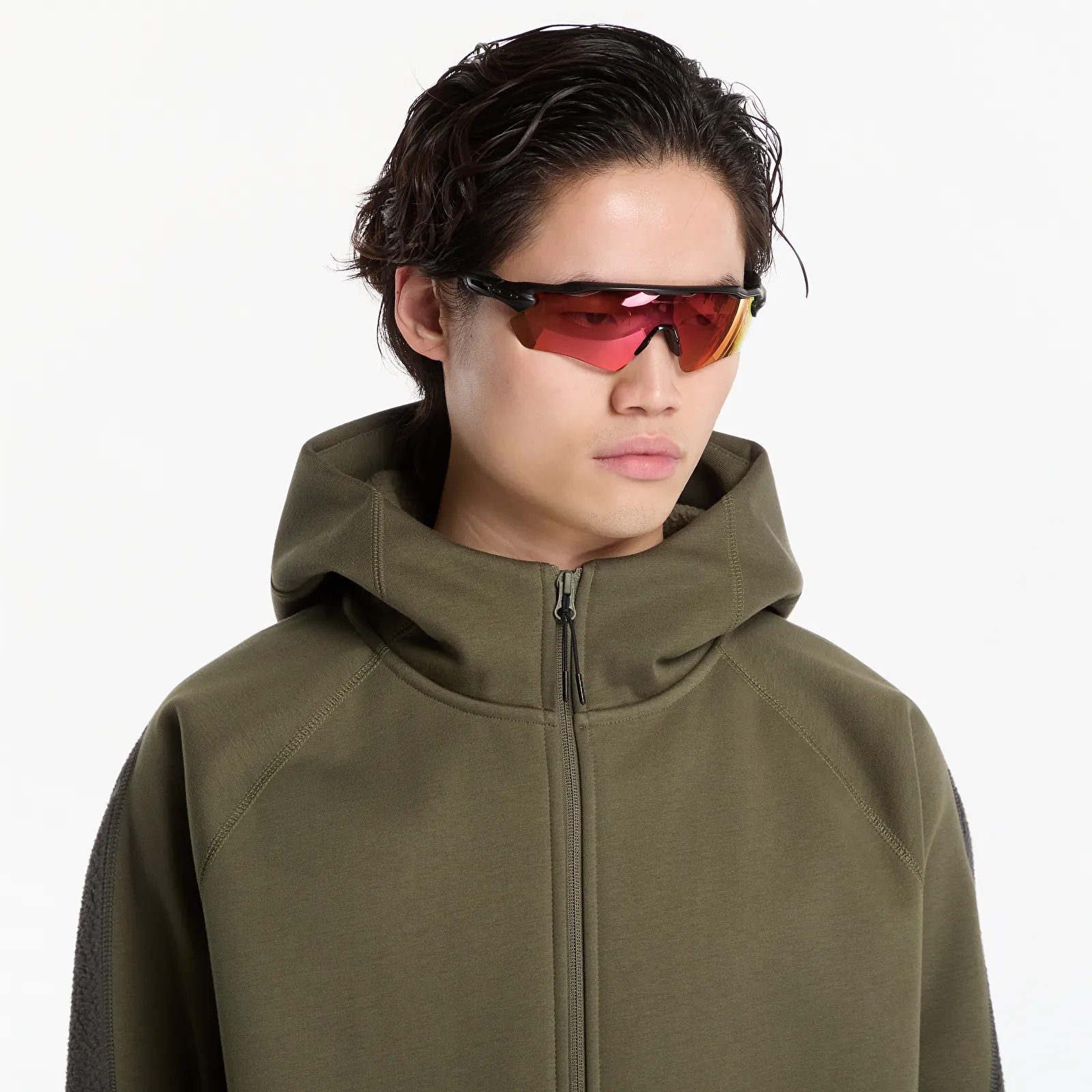 Hupparit ja collegepaidat Nike Tech Boreas Therma-FIT Full-Zip Hoodie Medium Olive/ Newsprint/ Black